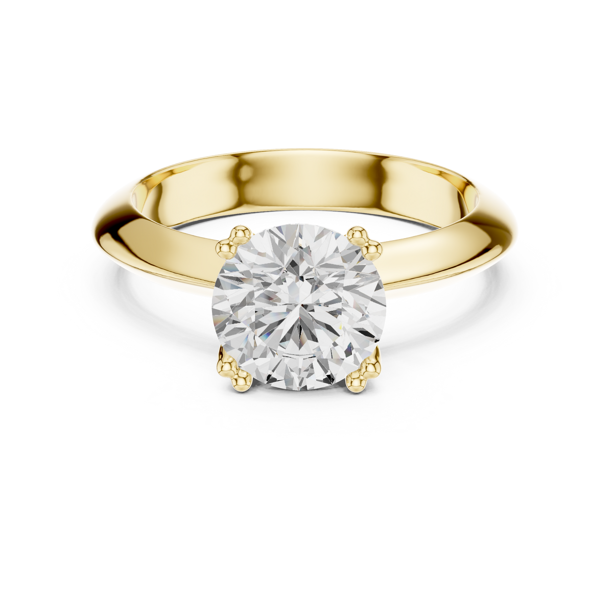 Round Knife Edge Solitaire Lab Grown Diamond Promise Ring