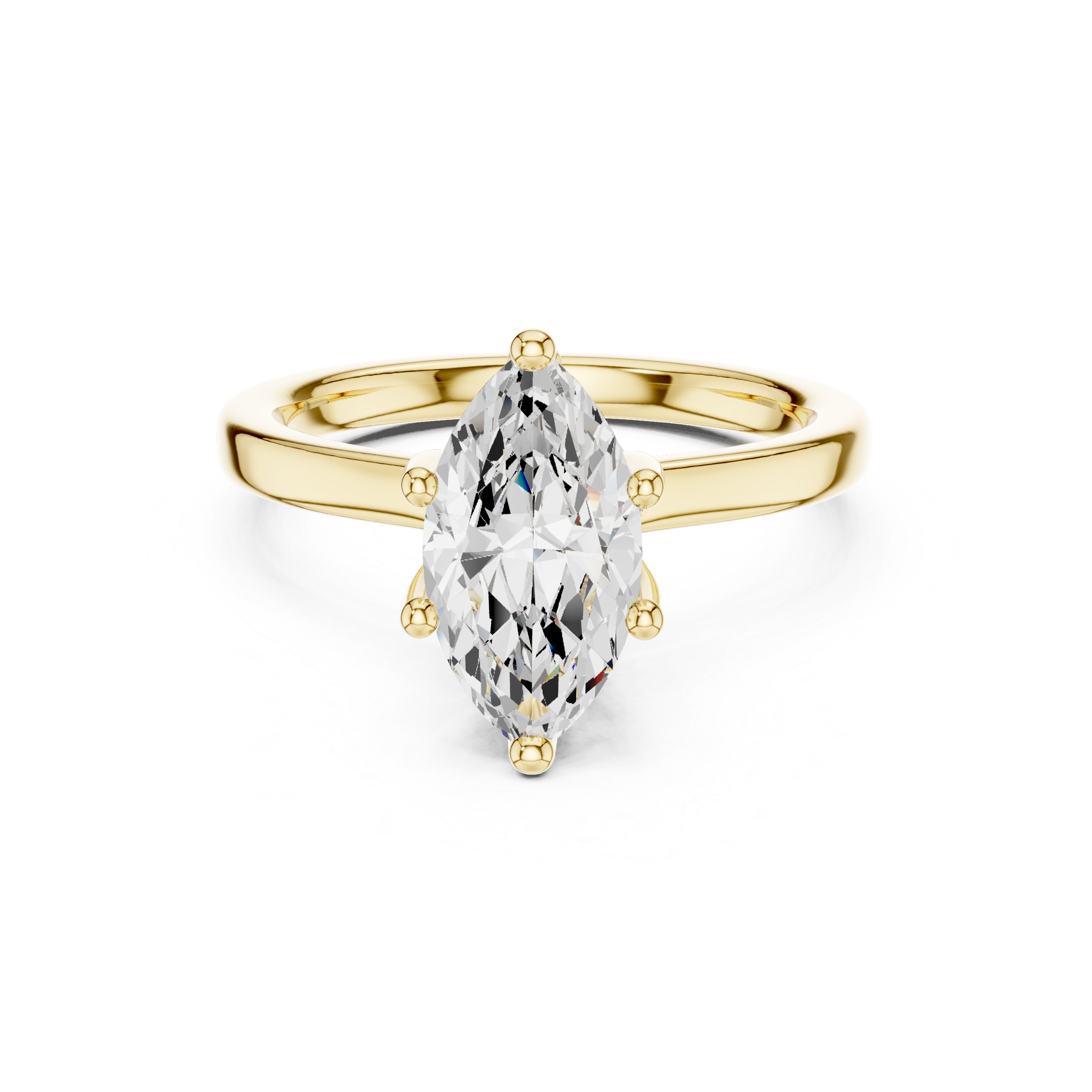 Marquise Solitaire Diamond With Wrap Hidden Halo Ring