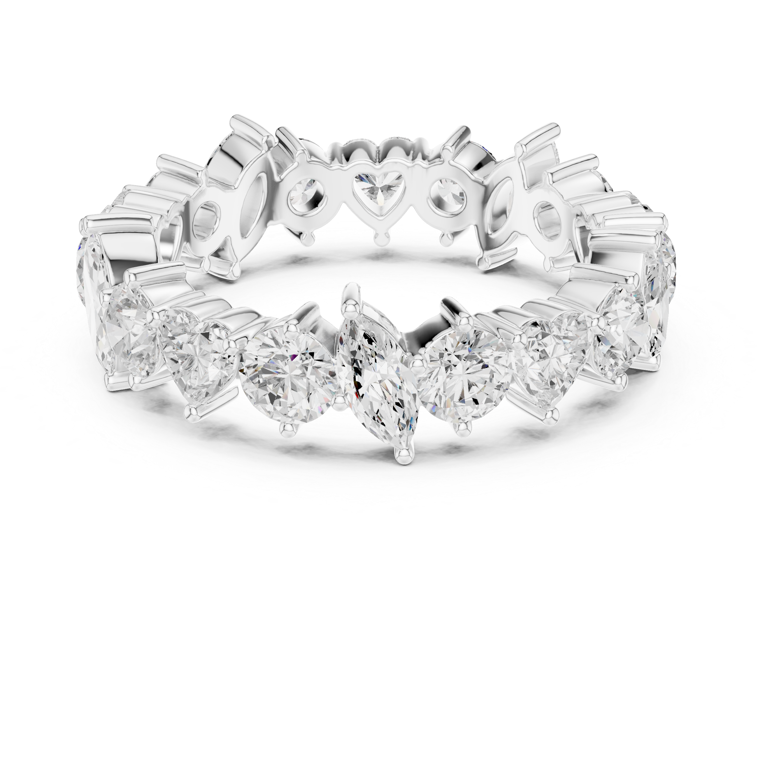 Multi Shape Lab Grown Diamond Eternity Band