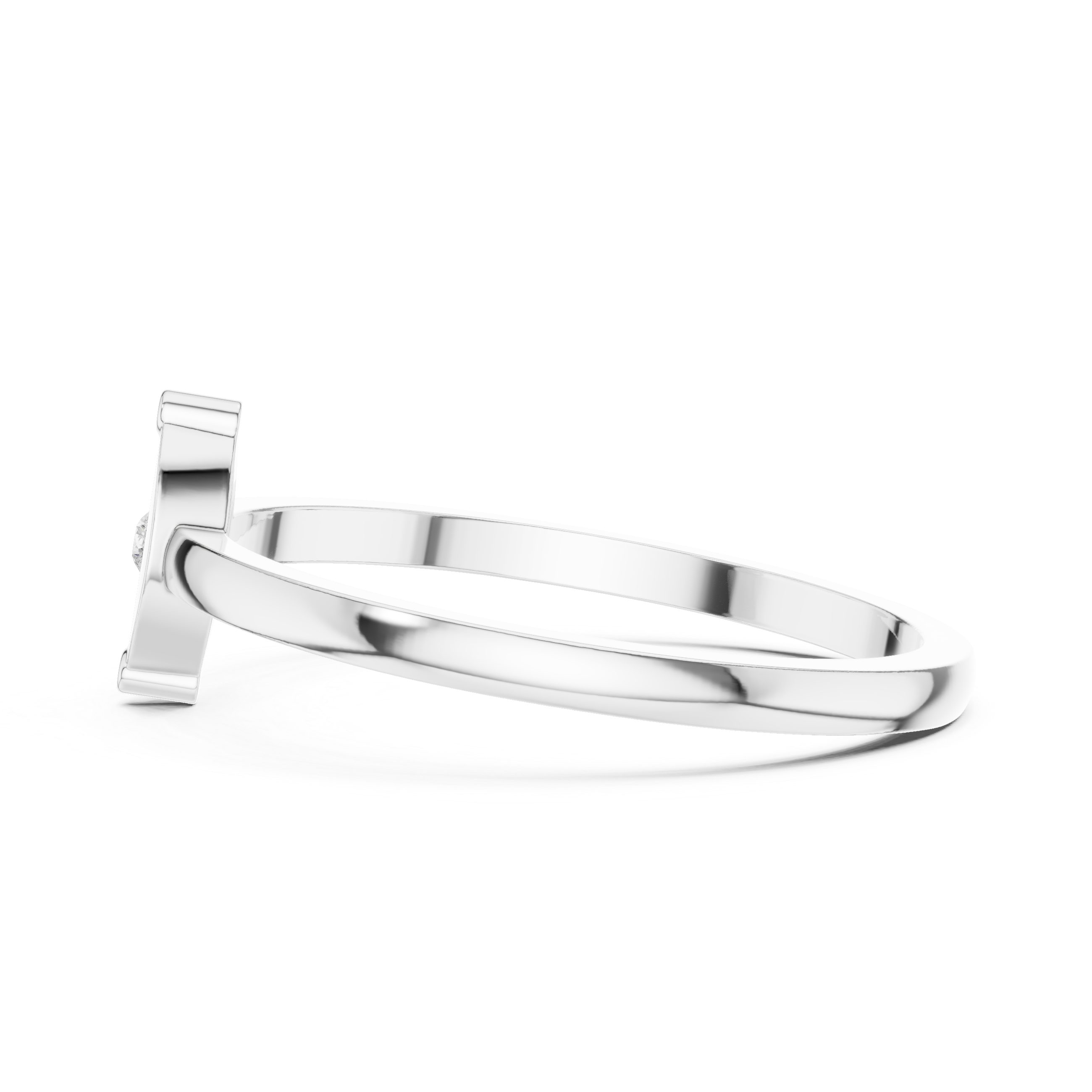 Marquise Shape Round Bezel Stacking Ring