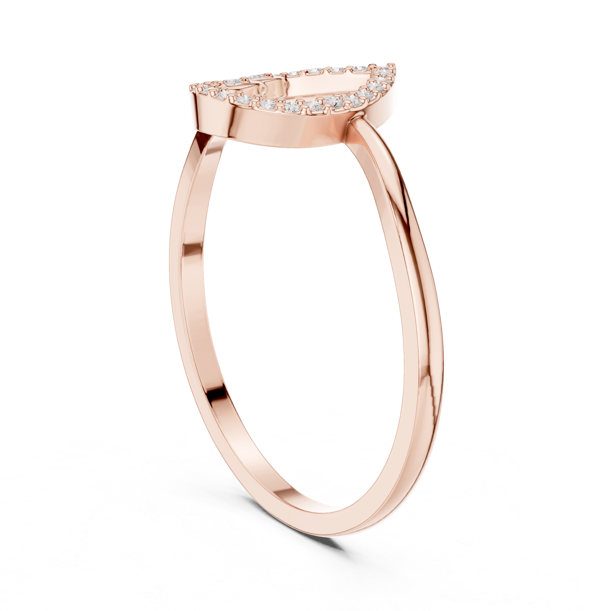 Pear Shaped Diamond Pave Ring