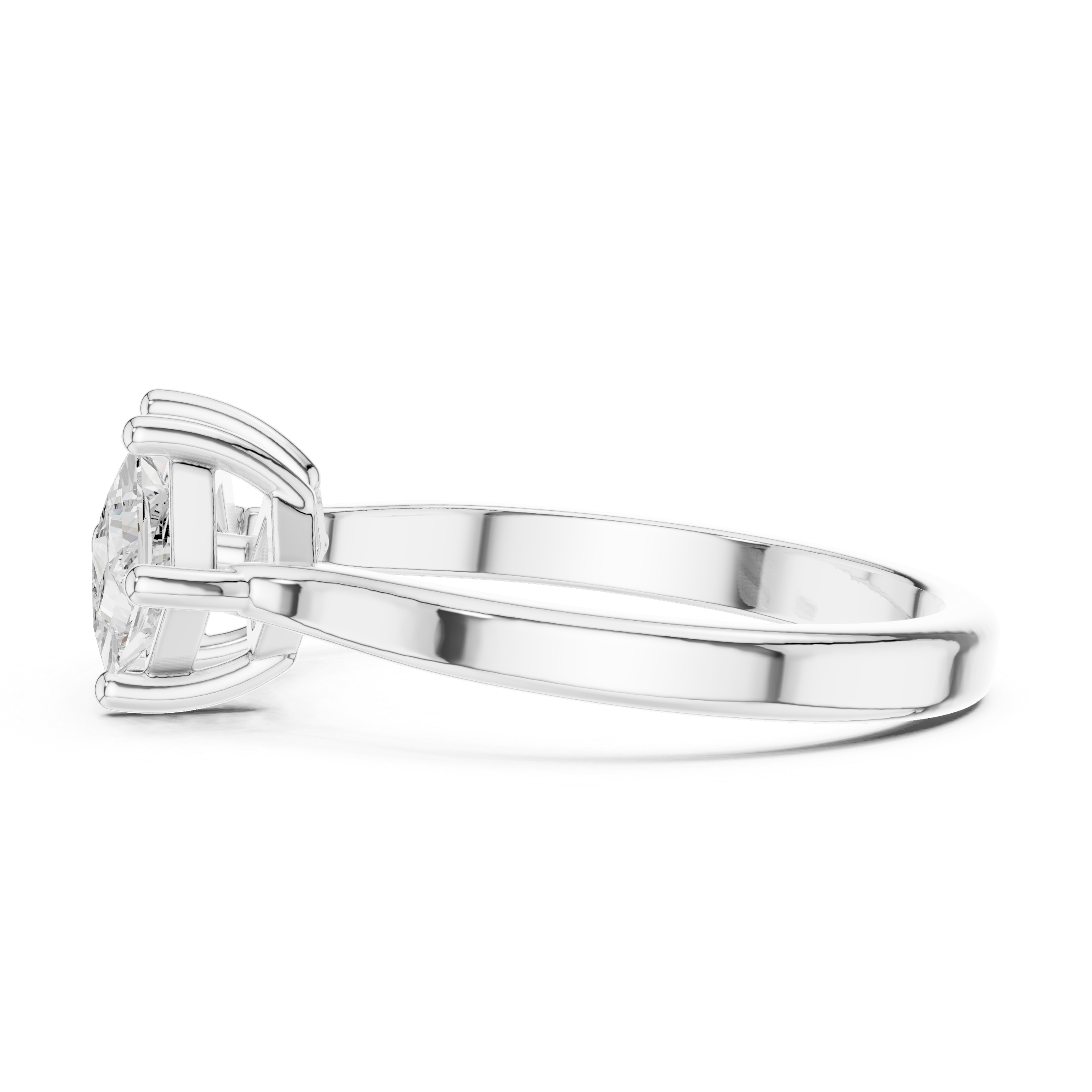 Princess Cut Lab Diamond Toi et Moi Promise Ring