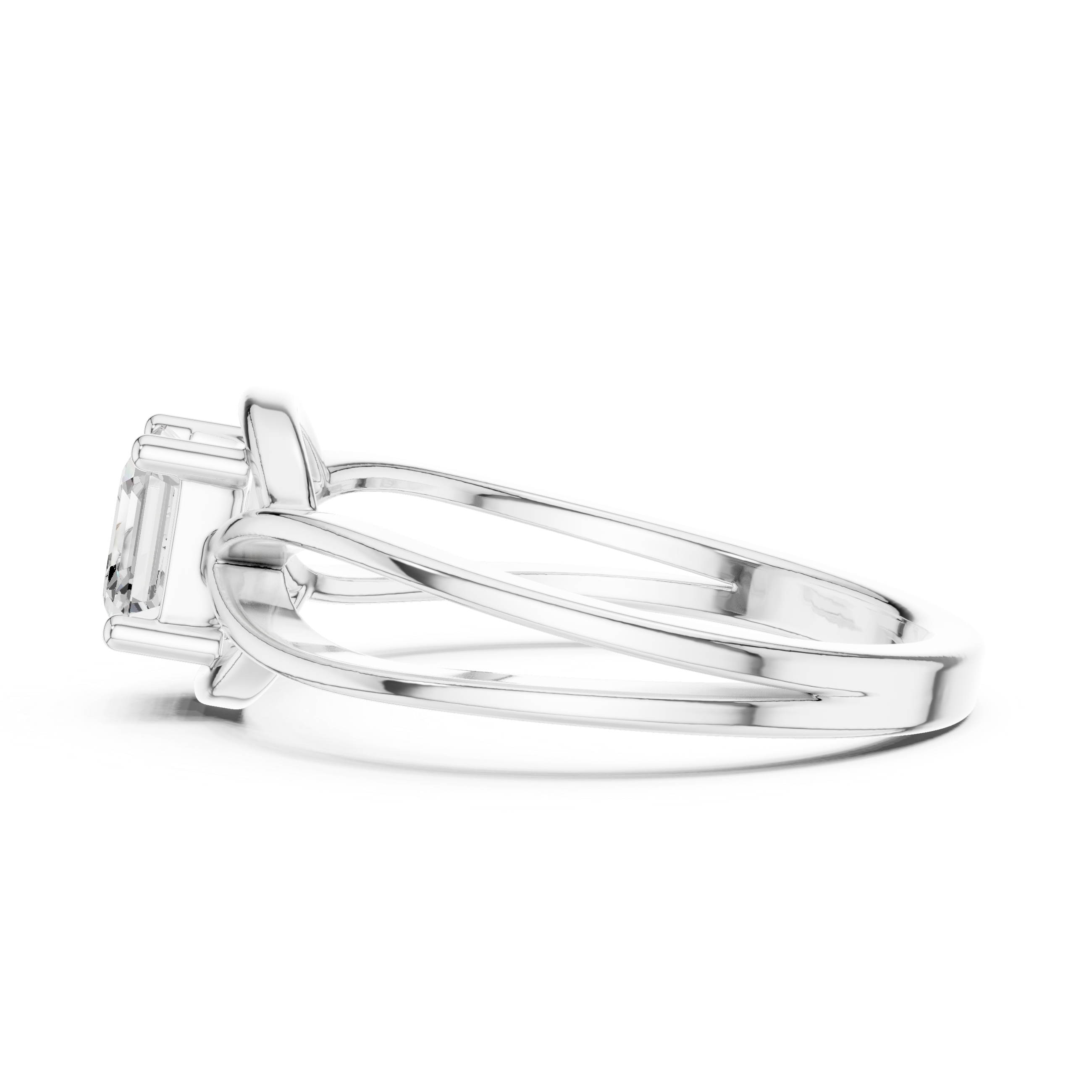 Solitaire Asscher Cut Diamond Ring