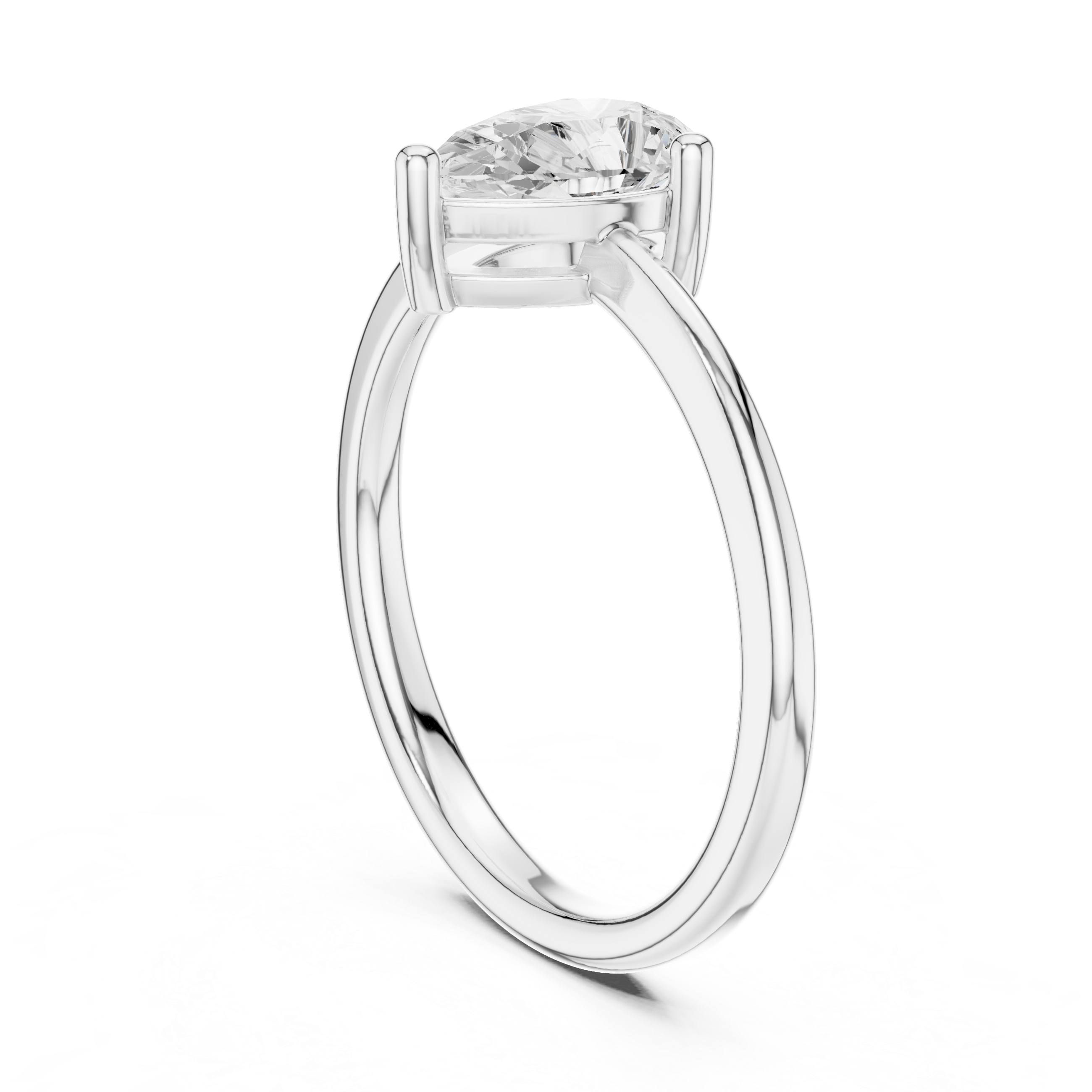 Pear Shaped Solitaire Promise Ring