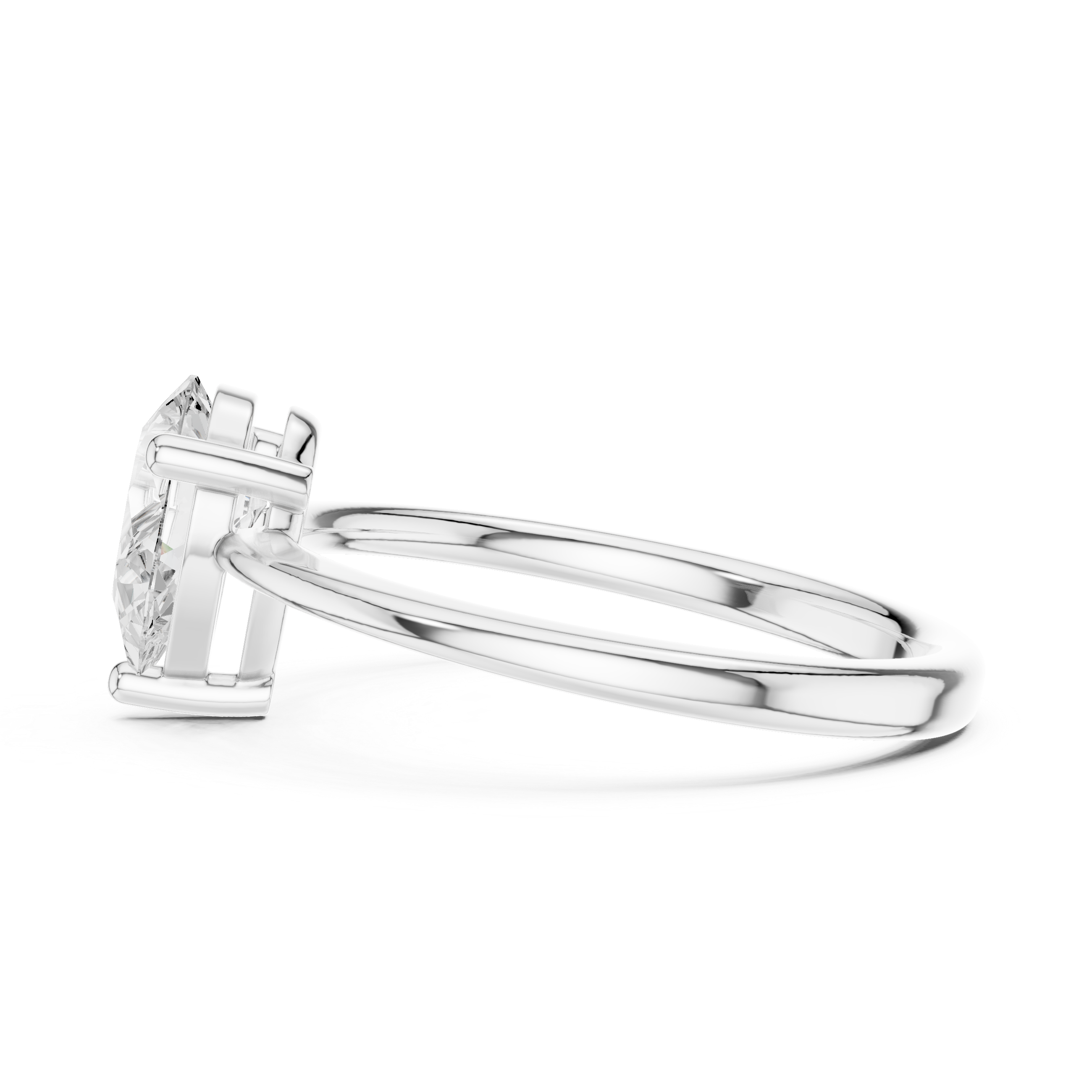 Pear Shaped Solitaire Promise Ring