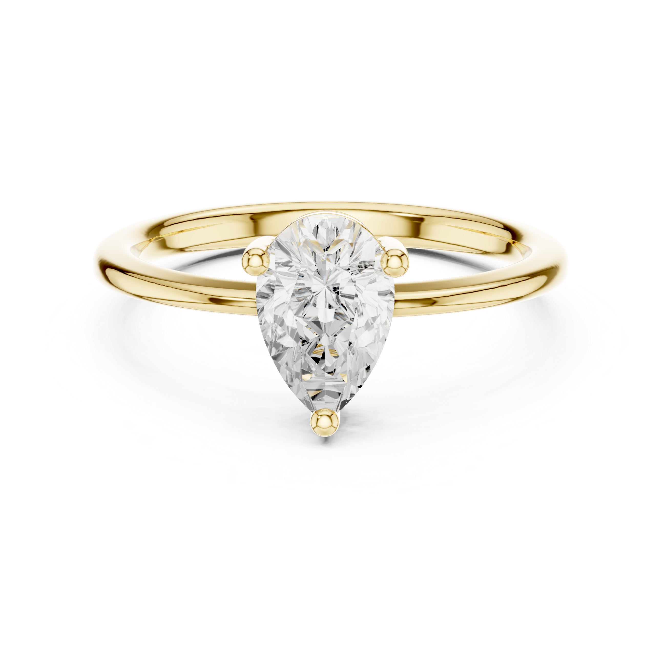 Pear Shaped Solitaire Promise Ring