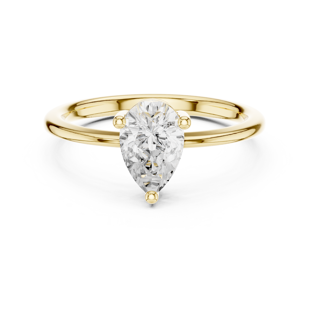 Pear Shaped Solitaire Promise Ring