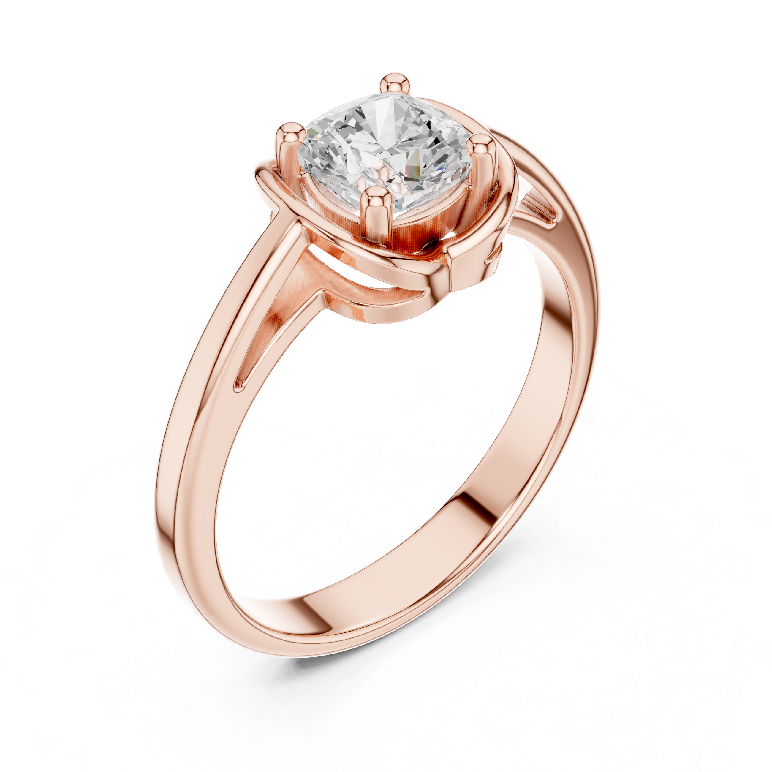 Cushion Solitaire Art Deco Ring