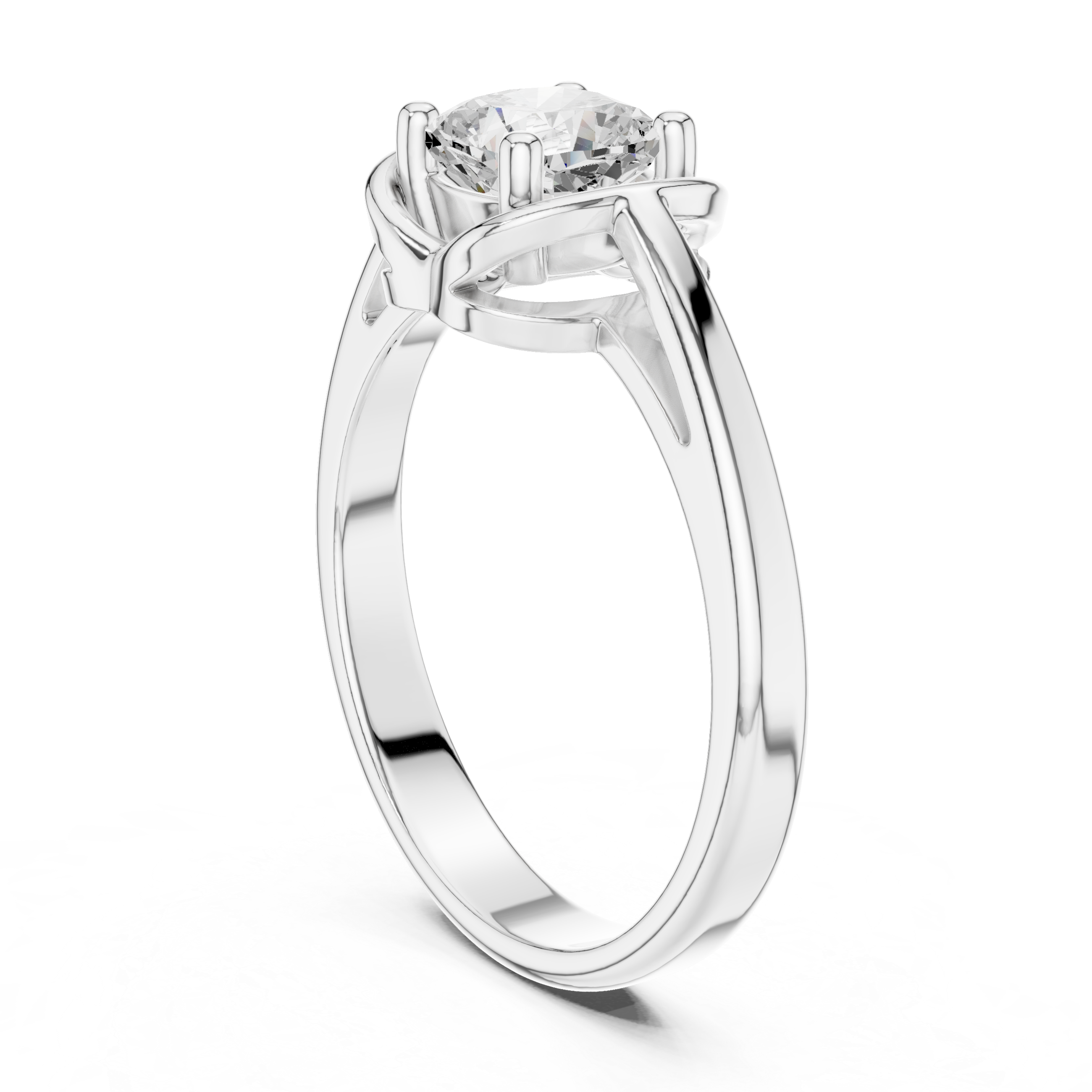 Cushion Solitaire Art Deco Ring