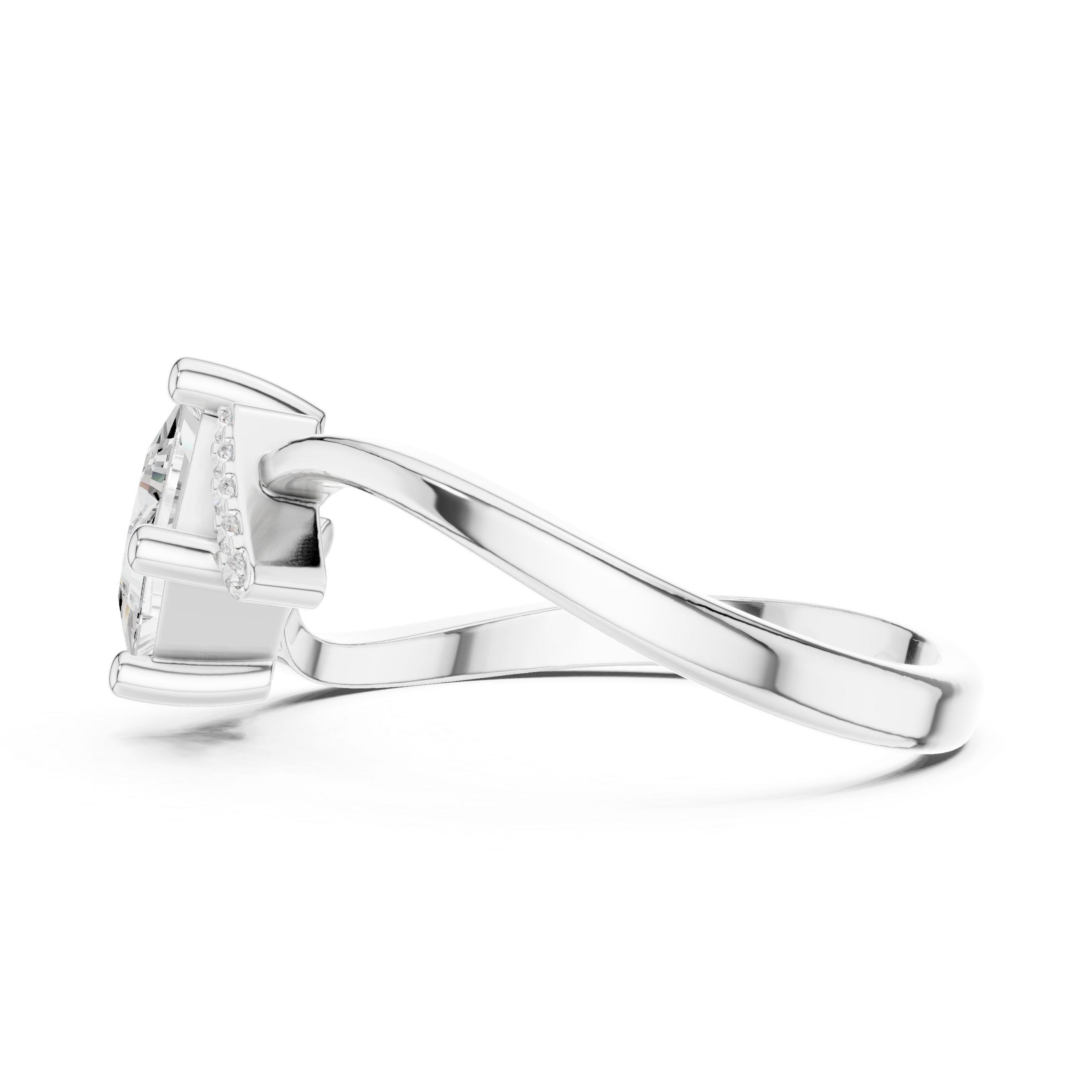 Kite-Set Princess Bypass Accent Ring
