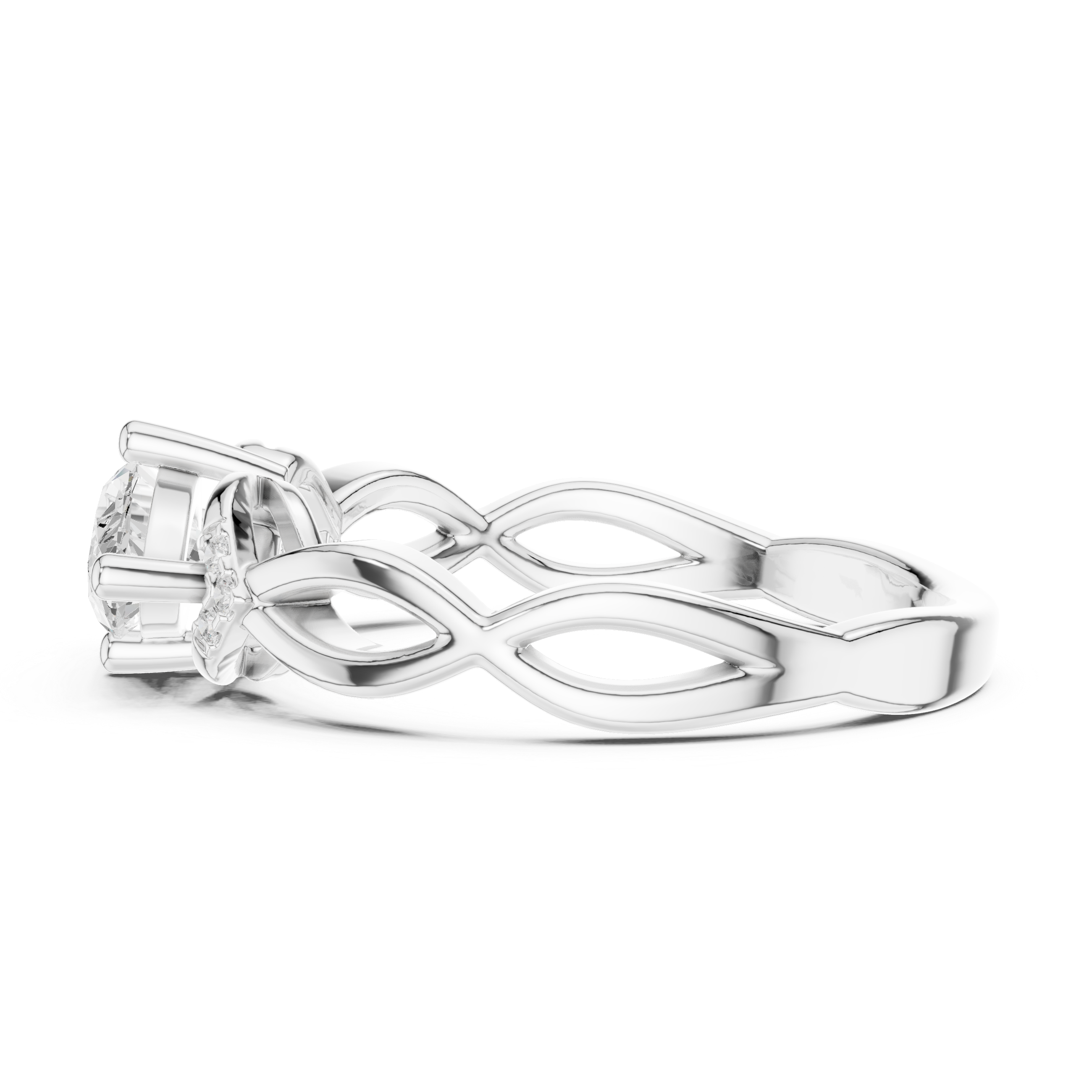 Marquise East-West Twisted Shank Ring