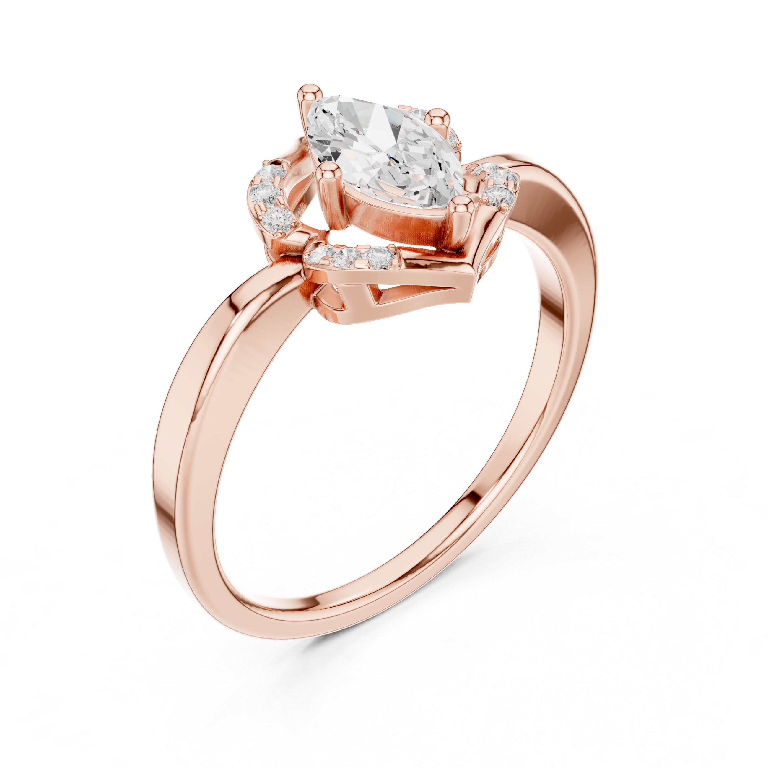 Art-Deco Marquise Diamond Ring