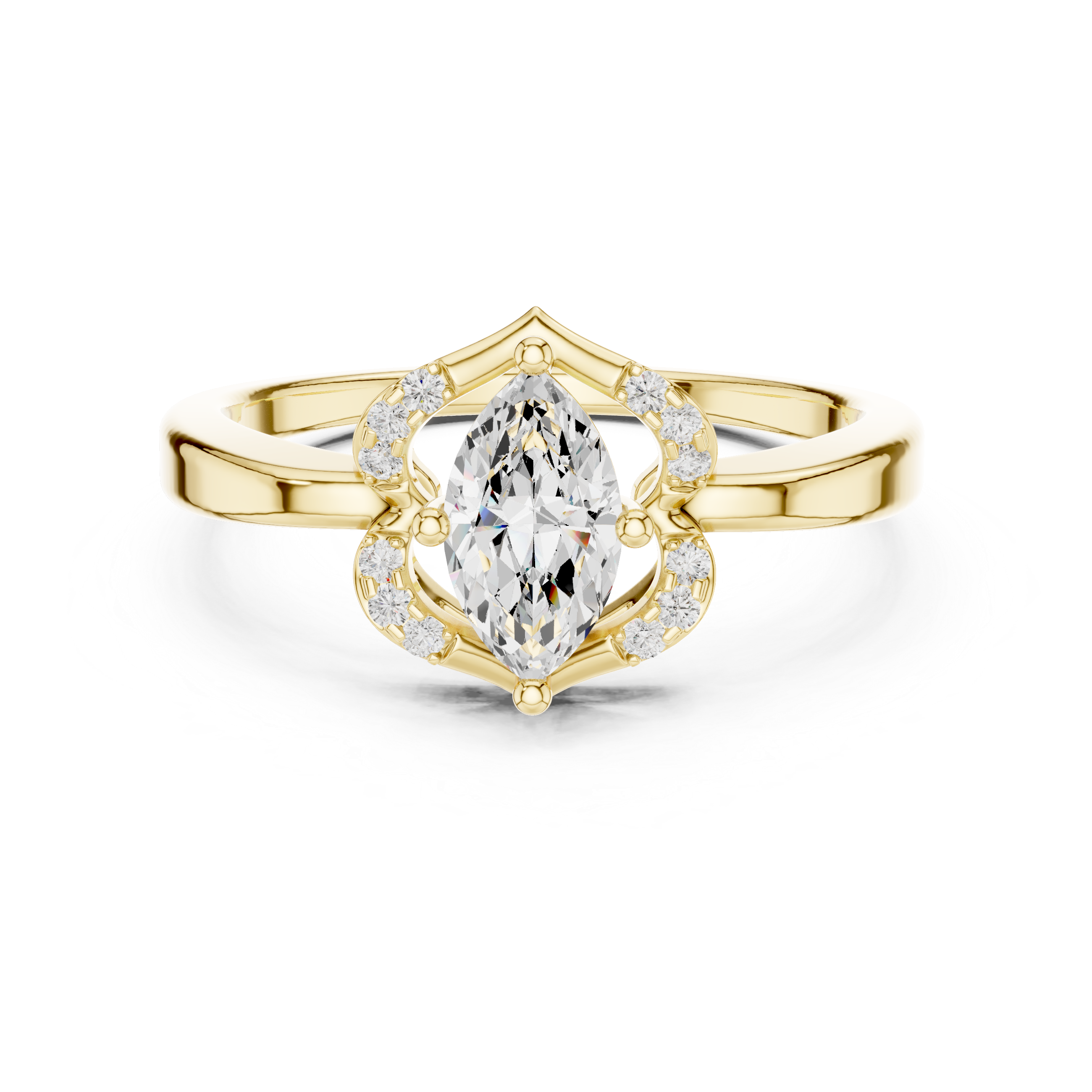 Art-Deco Marquise Diamond Ring