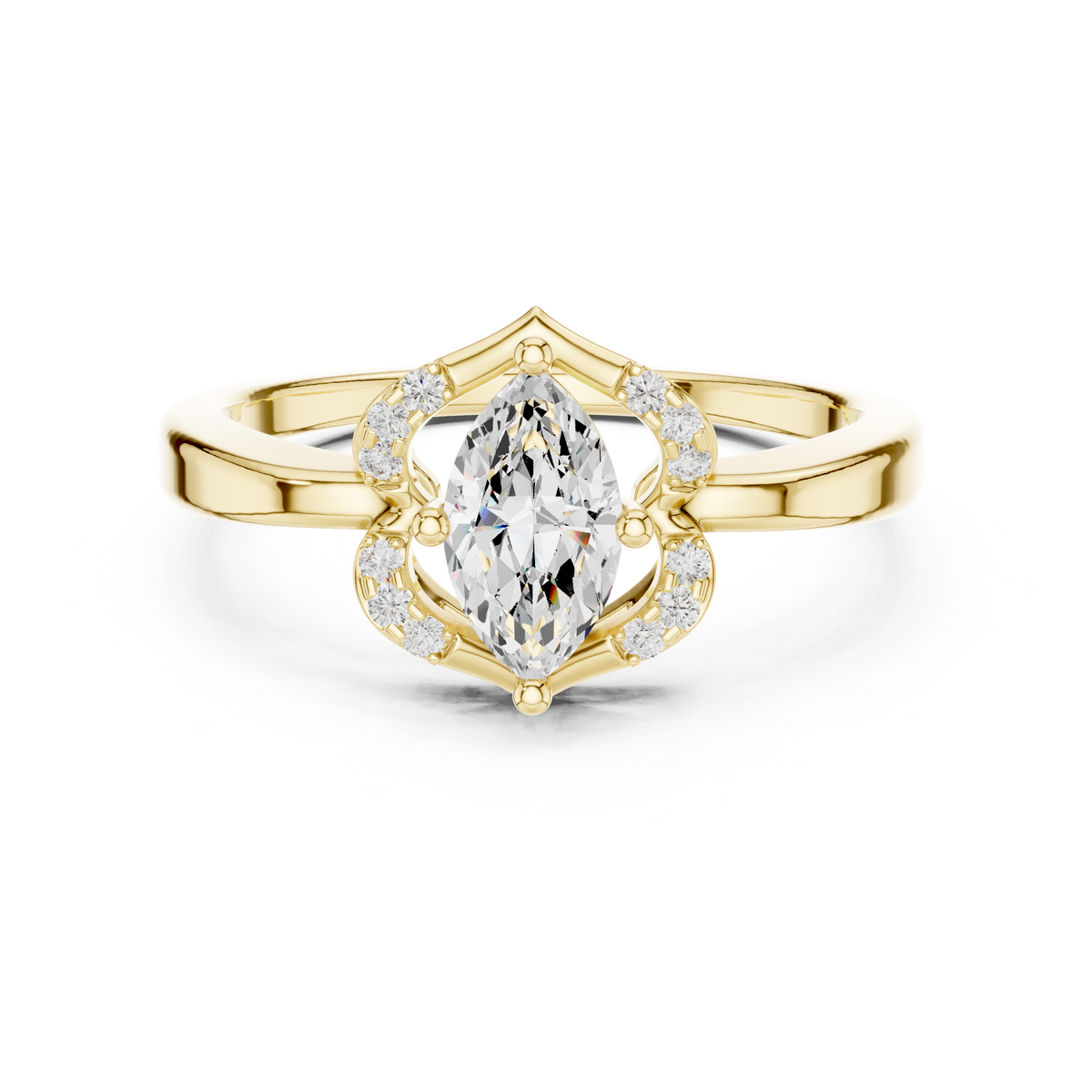 Art-Deco Marquise Diamond Ring
