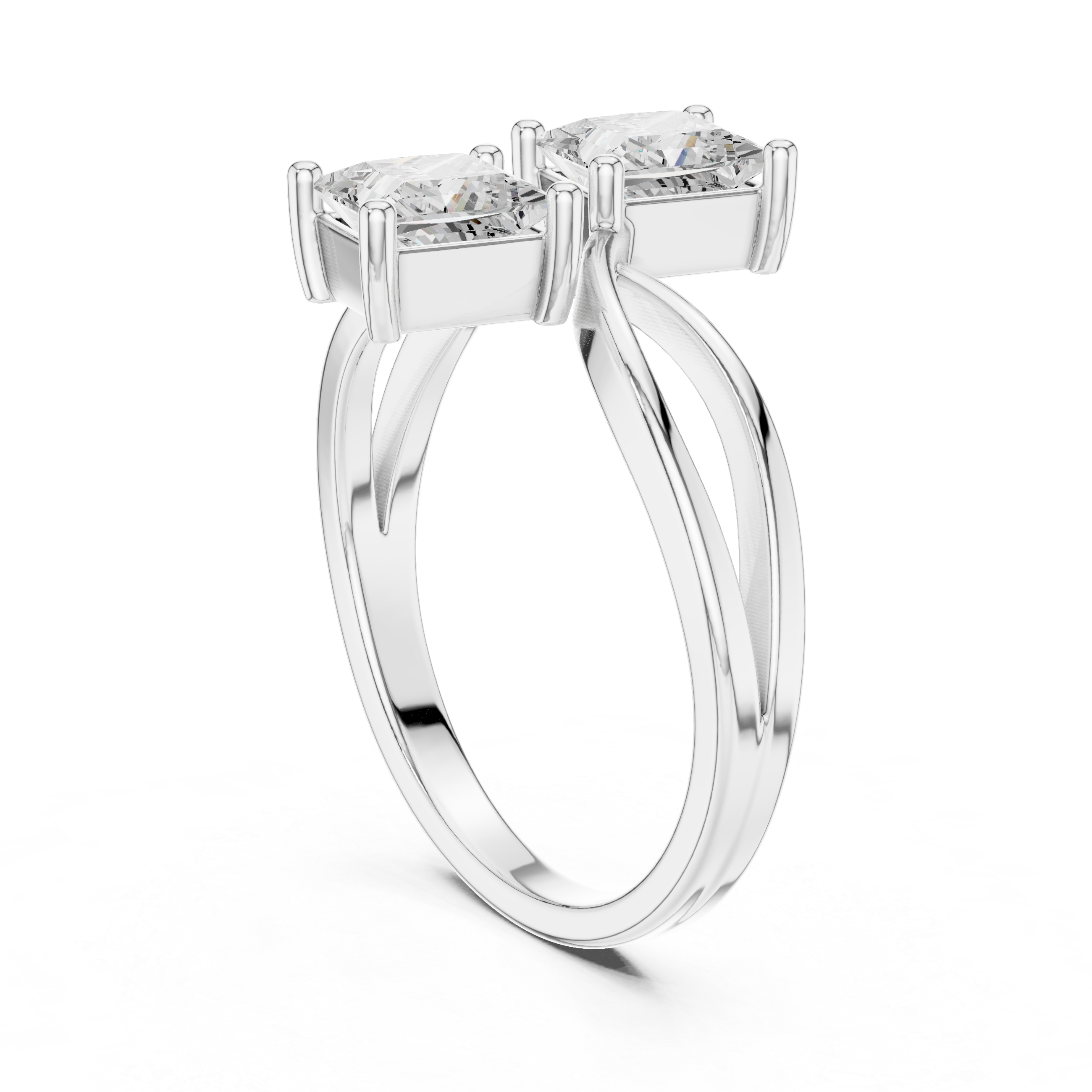Princess Cut Two-Stone Engagement Ring