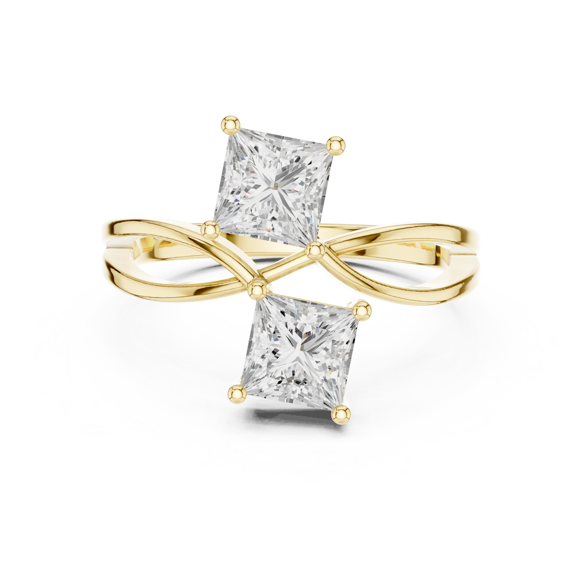 Princess Cut Two-Stone Engagement Ring