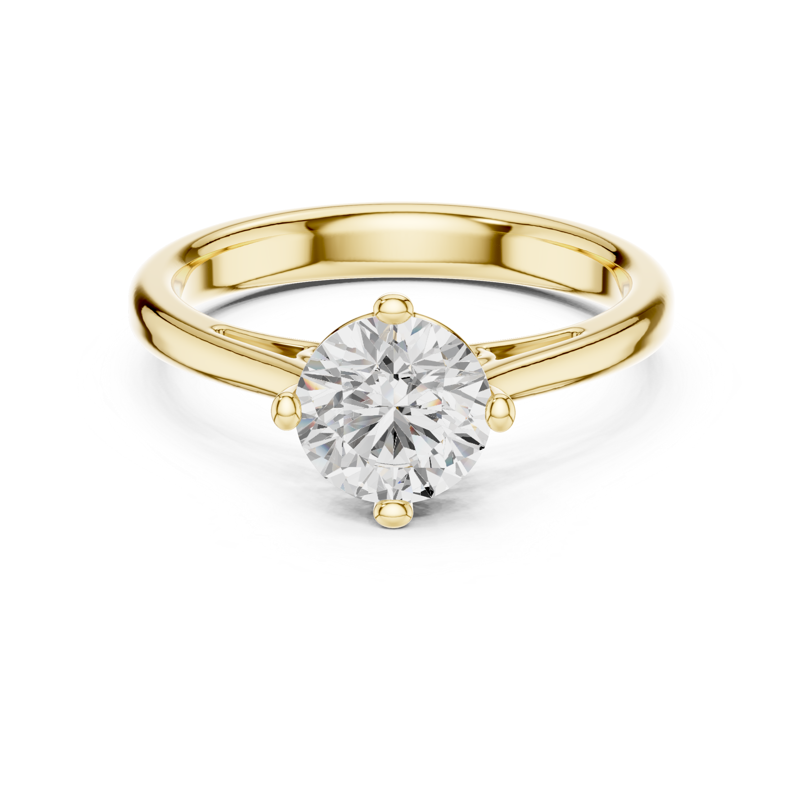 Round Brilliant Lab Diamond Scroll Gallery Promise Ring