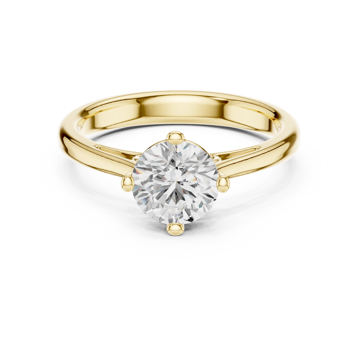Round Brilliant Lab Diamond Scroll Gallery Promise Ring