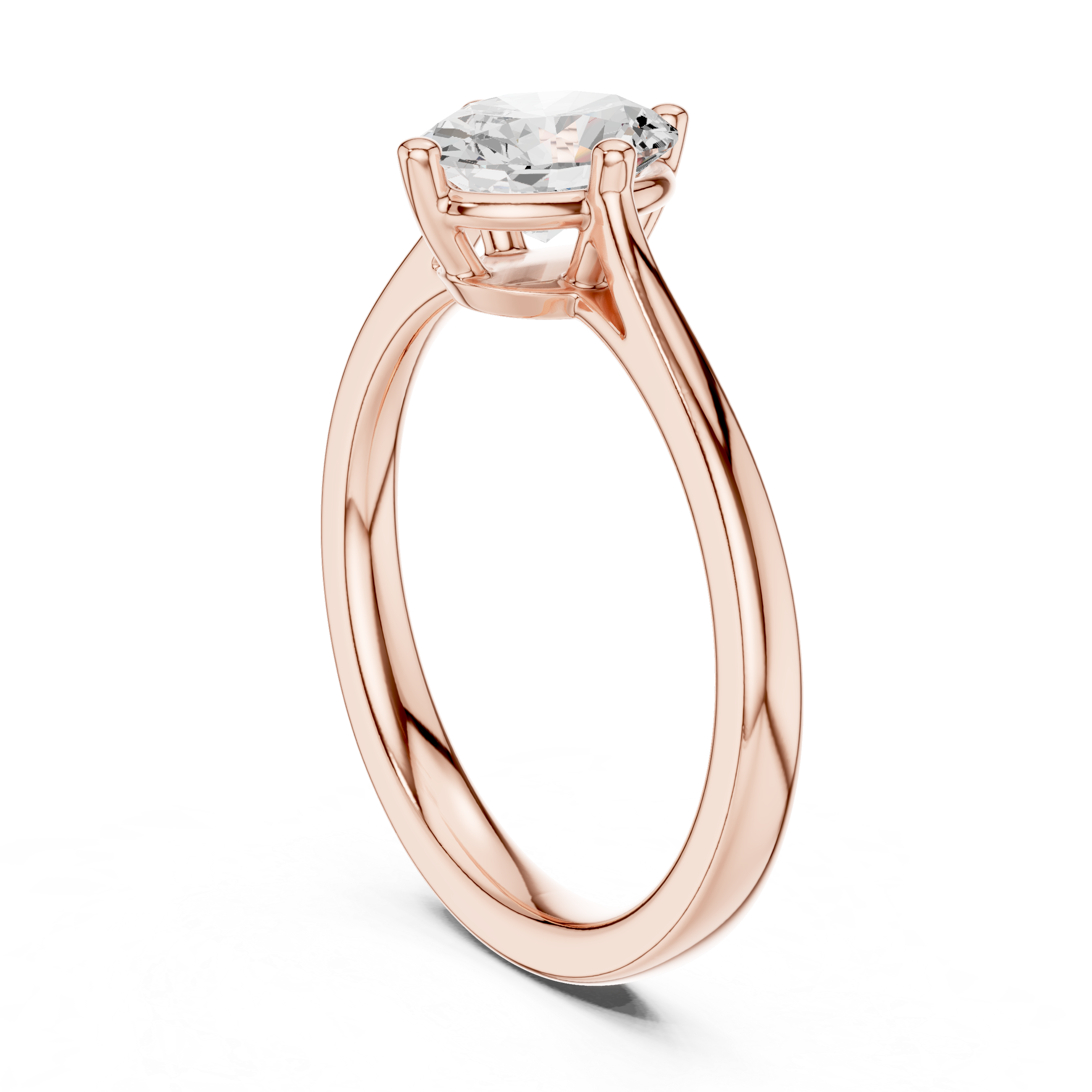 Oval Cut Solitaire Diamond Engagement Ring