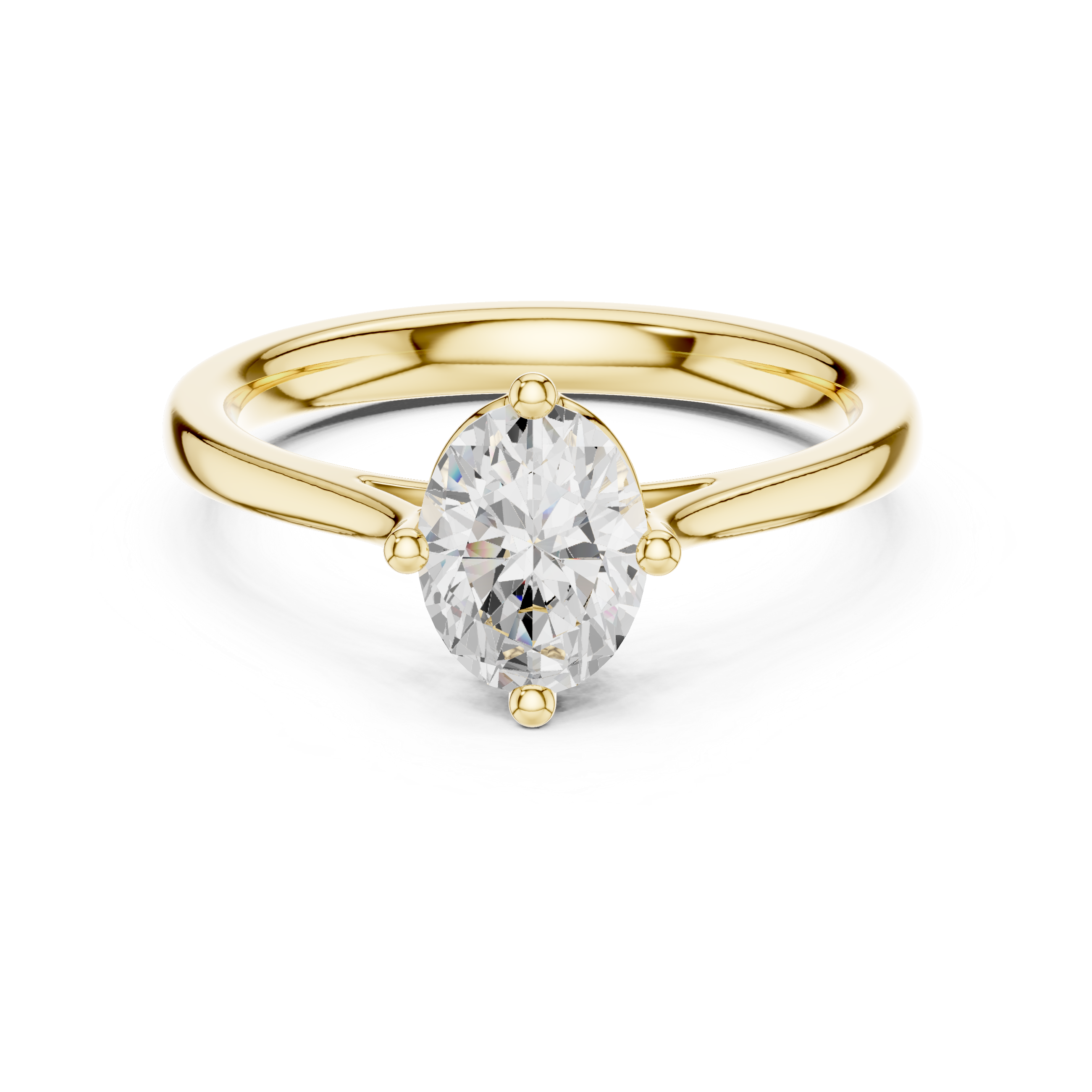 Oval Cut Solitaire Diamond Engagement Ring