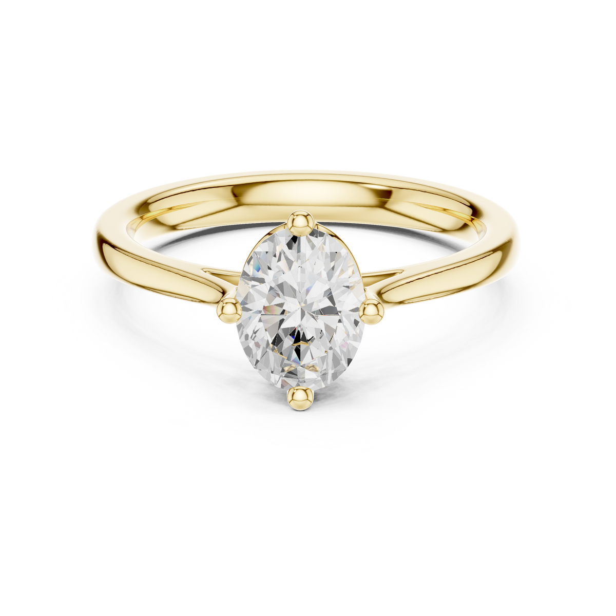 Oval Cut Solitaire Diamond Engagement Ring