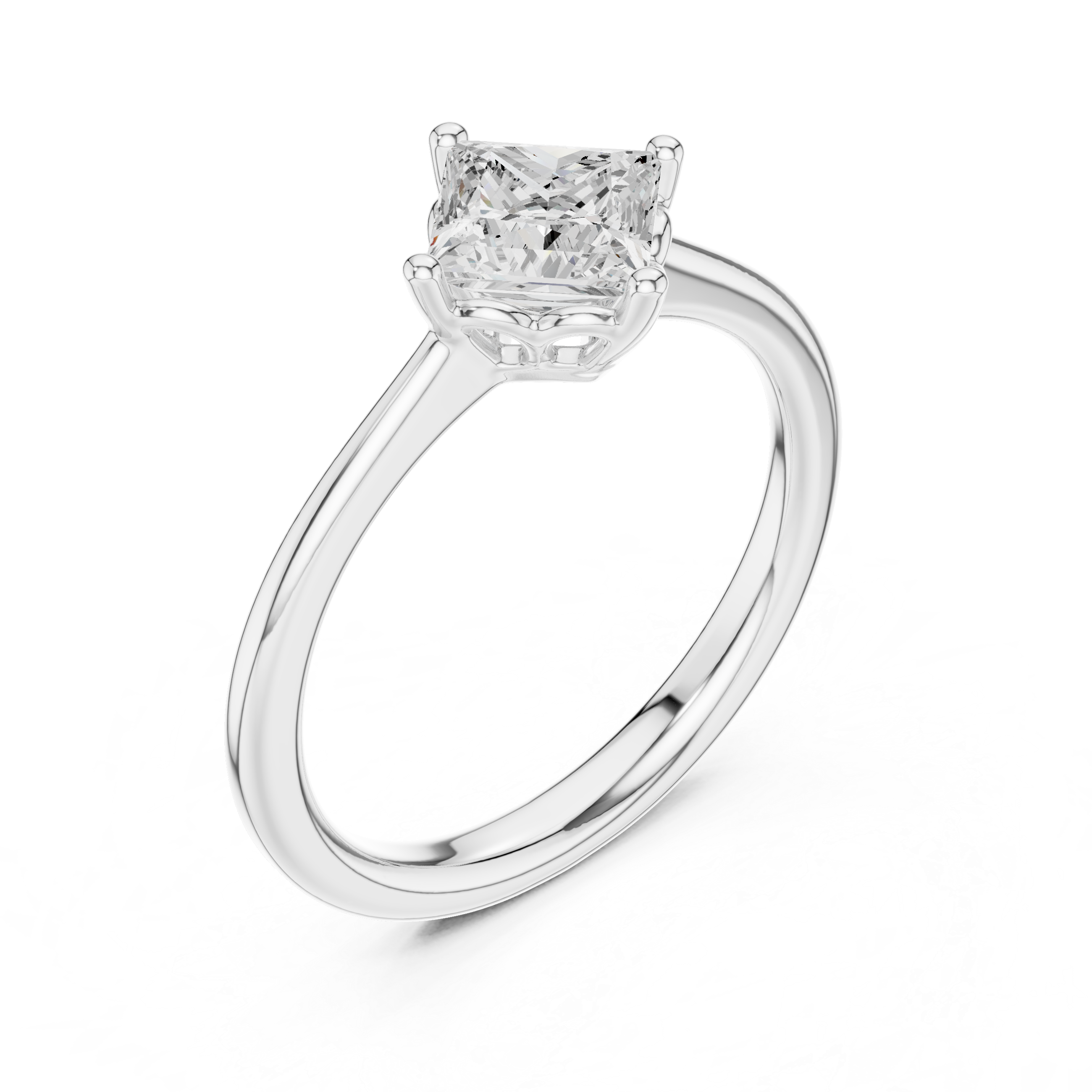 Princess Cut Lab Grown Diamond Solitaire Anniversary Ring