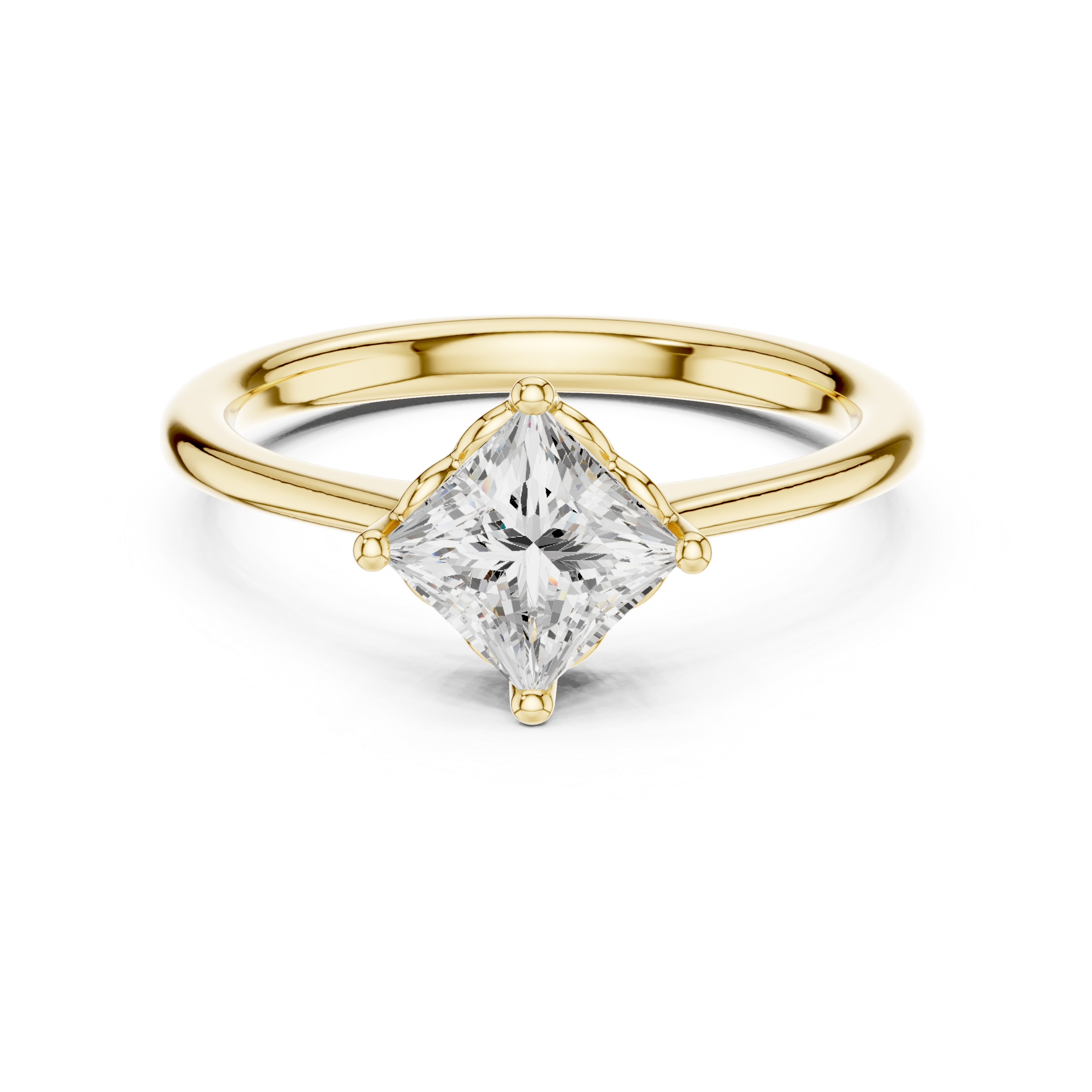 Princess Cut Lab Grown Diamond Solitaire Anniversary Ring