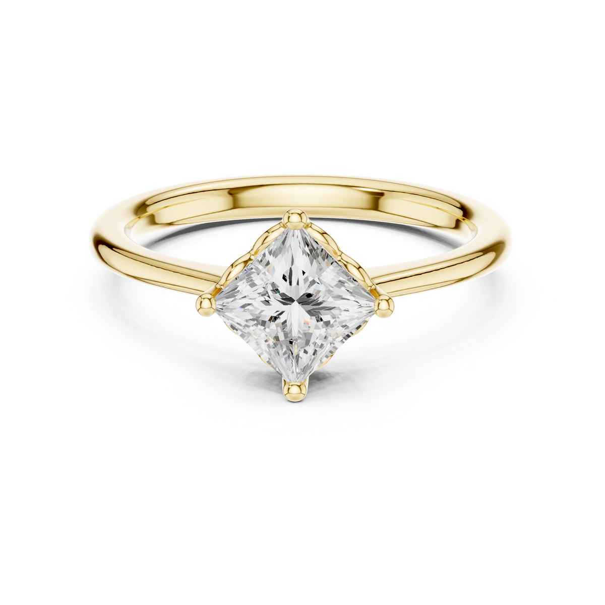 Princess Cut Lab Grown Diamond Solitaire Anniversary Ring