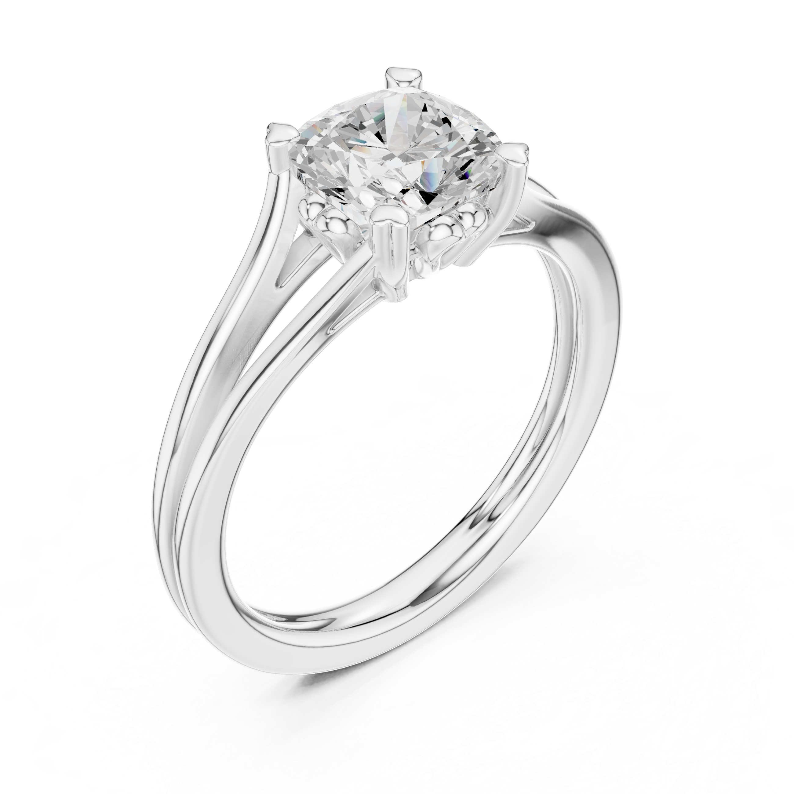 Cushion Cut Lab Diamond Solitaire Ring