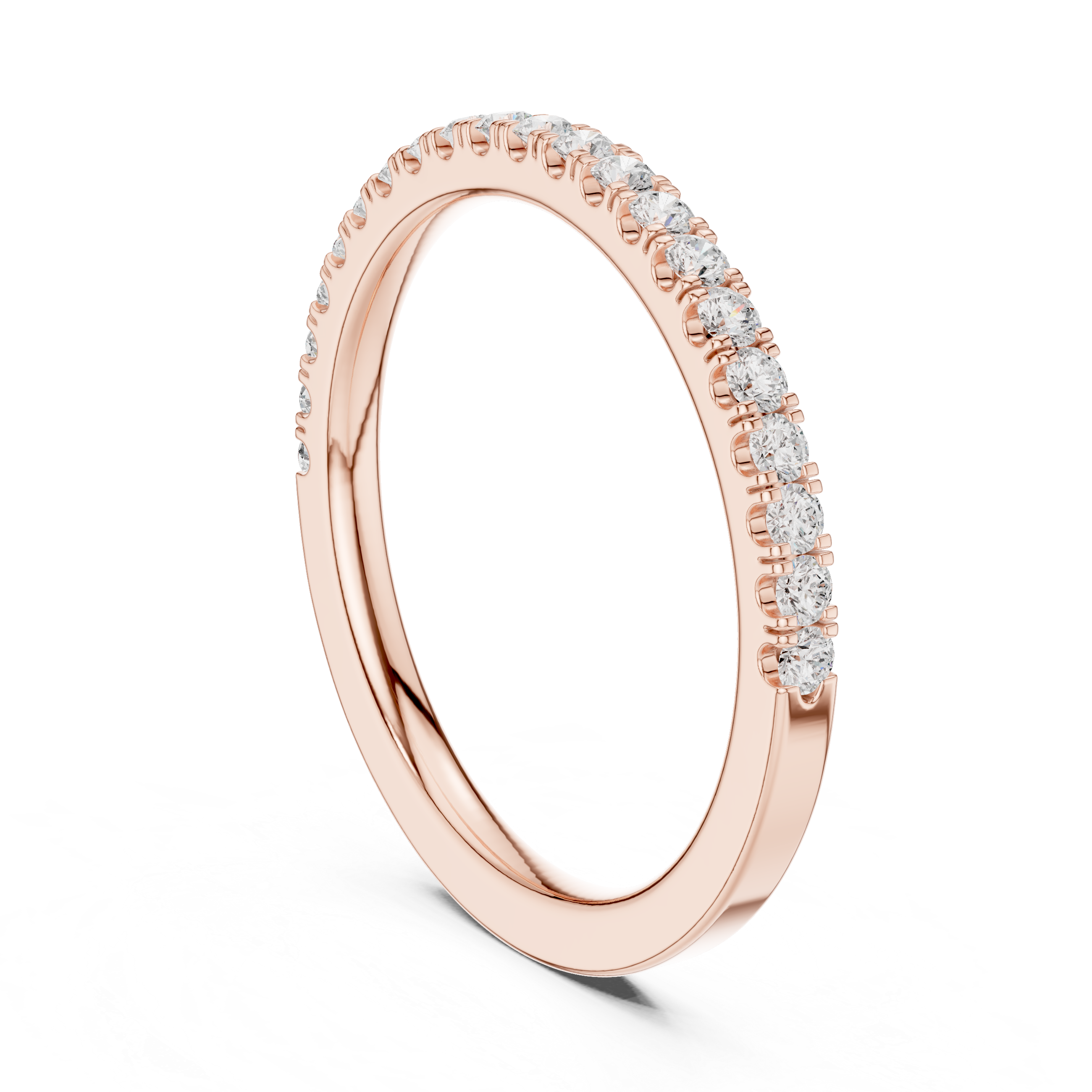 Round Brilliant Diamond Half Eternity Band