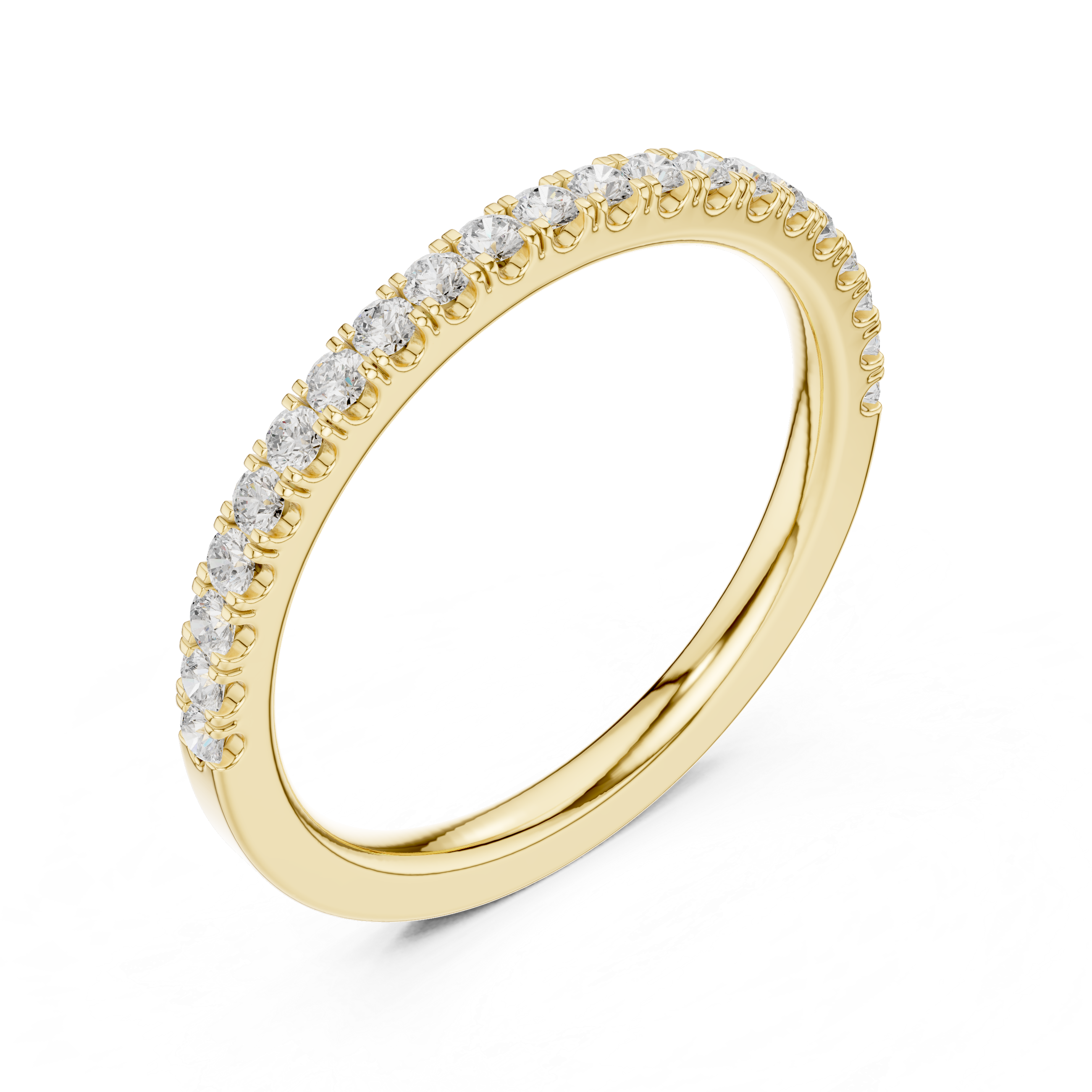Round Brilliant Diamond Half Eternity Band