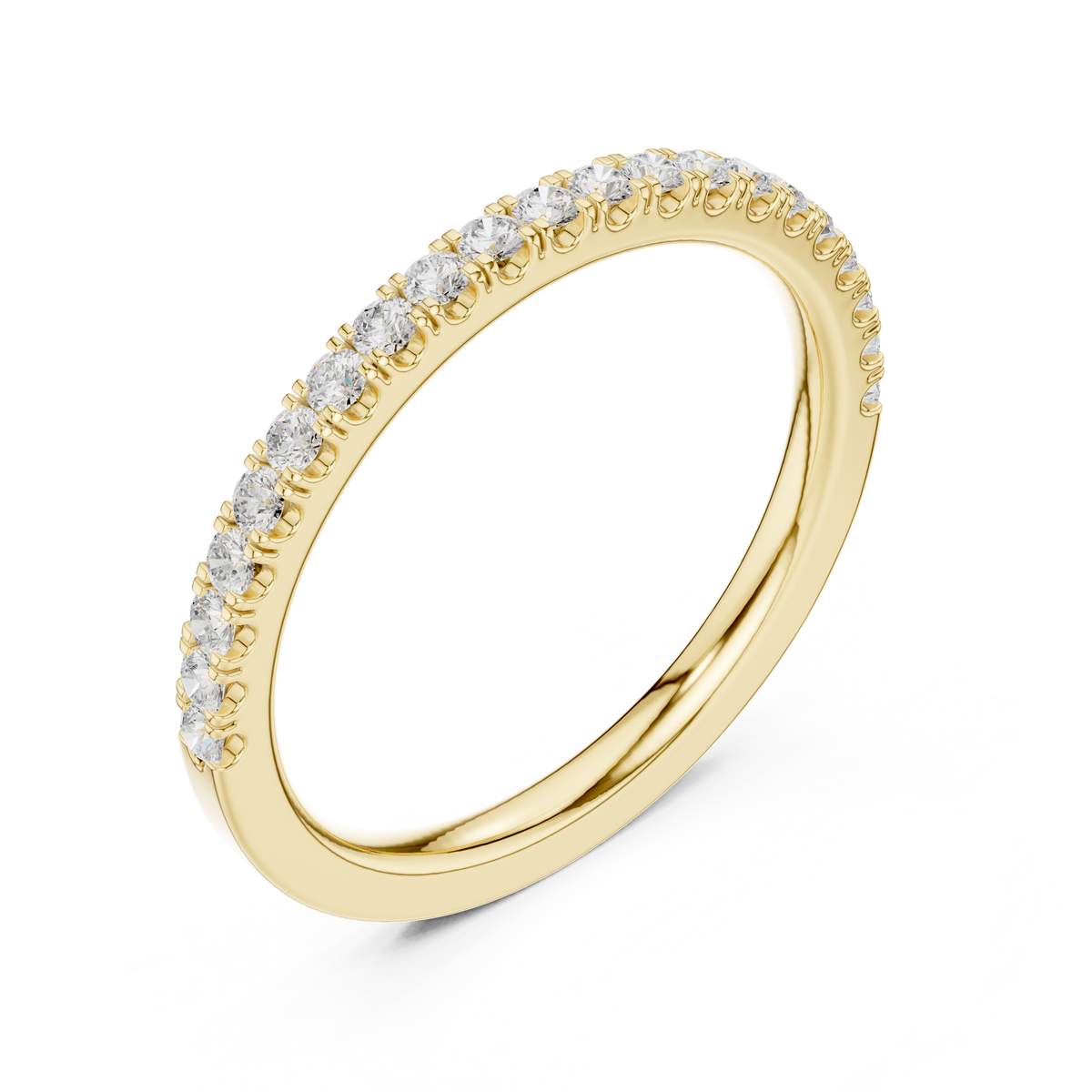 Round Brilliant Diamond Half Eternity Band
