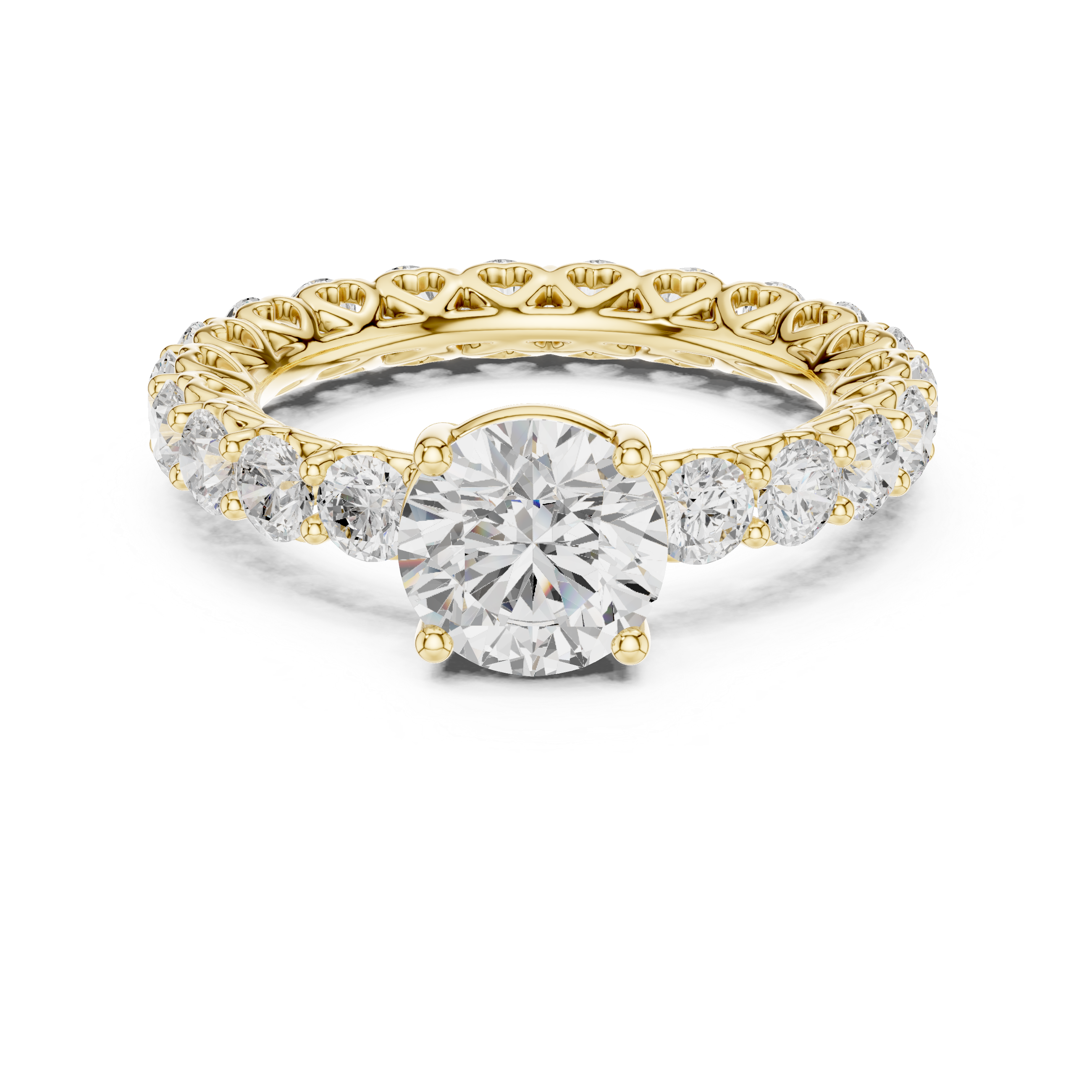 Round Lab Grown Diamond Eternity Wedding Ring