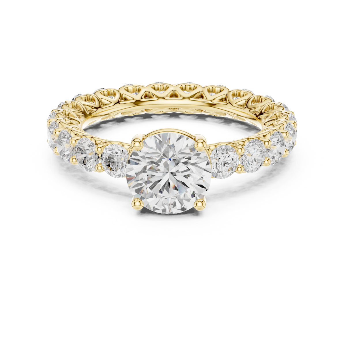 Round Lab Grown Diamond Eternity Wedding Ring