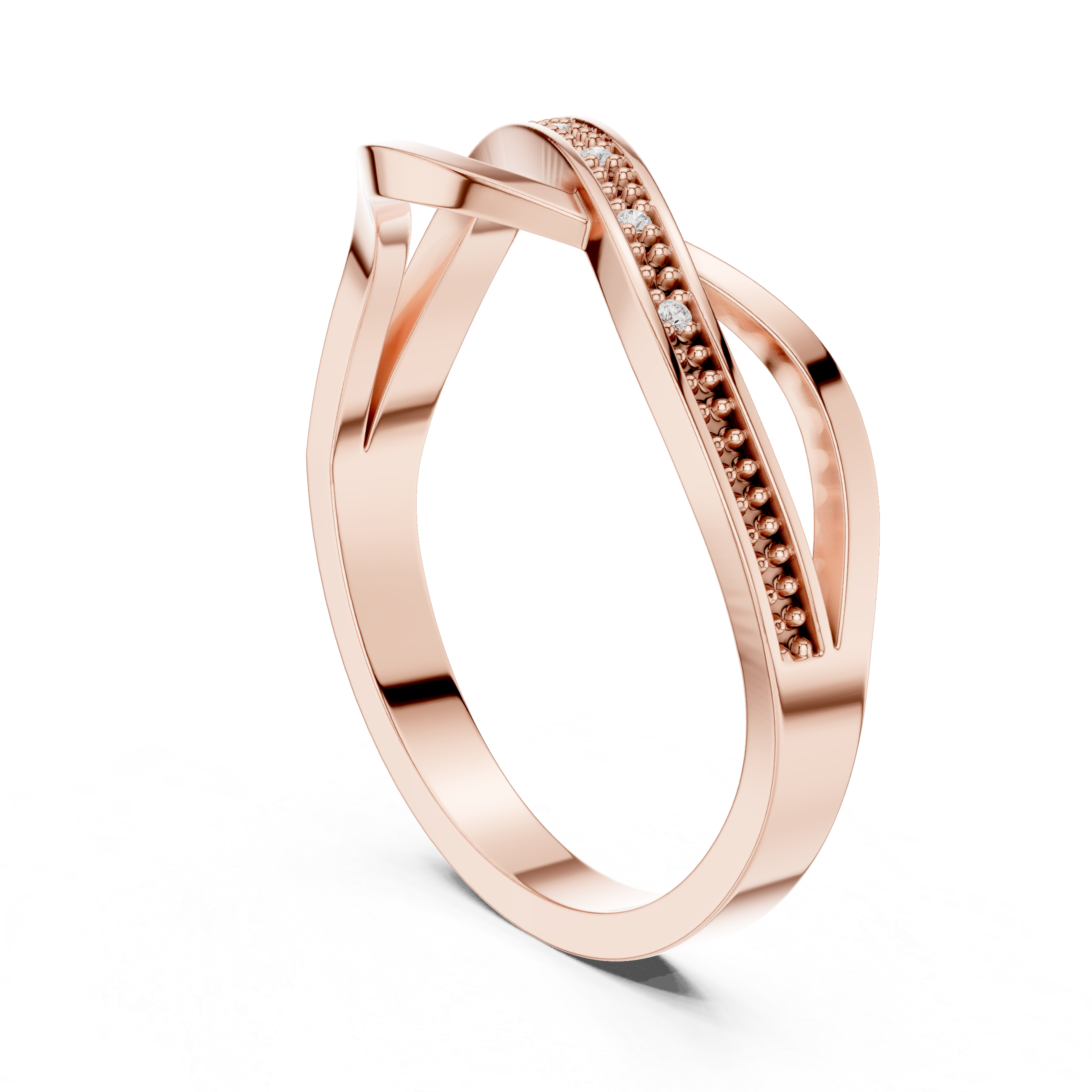 Wave Bypass Round Lab Diamond Proposal Band