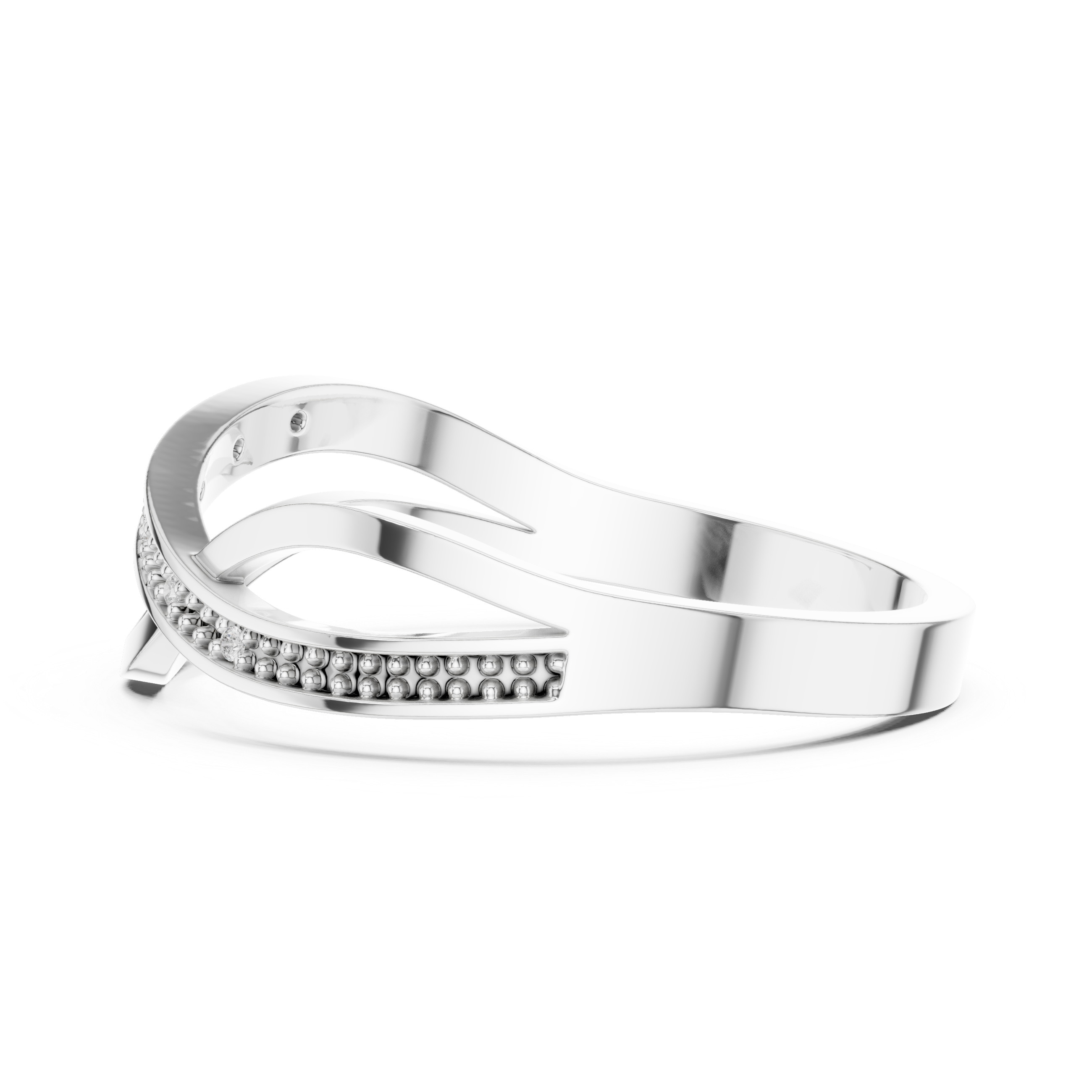 Wave Bypass Round Lab Diamond Proposal Band
