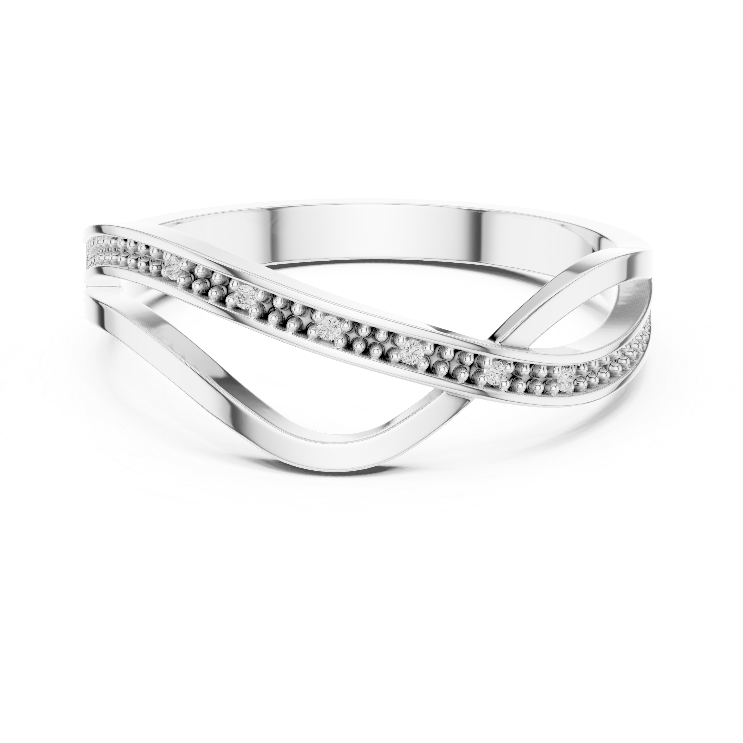 Wave Bypass Round Lab Diamond Proposal Band