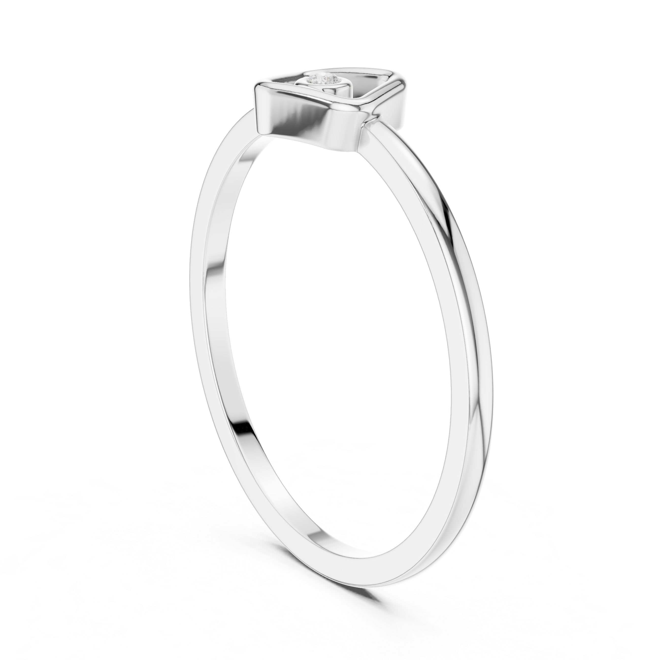 Minimalist Geometric Rhombus Ring