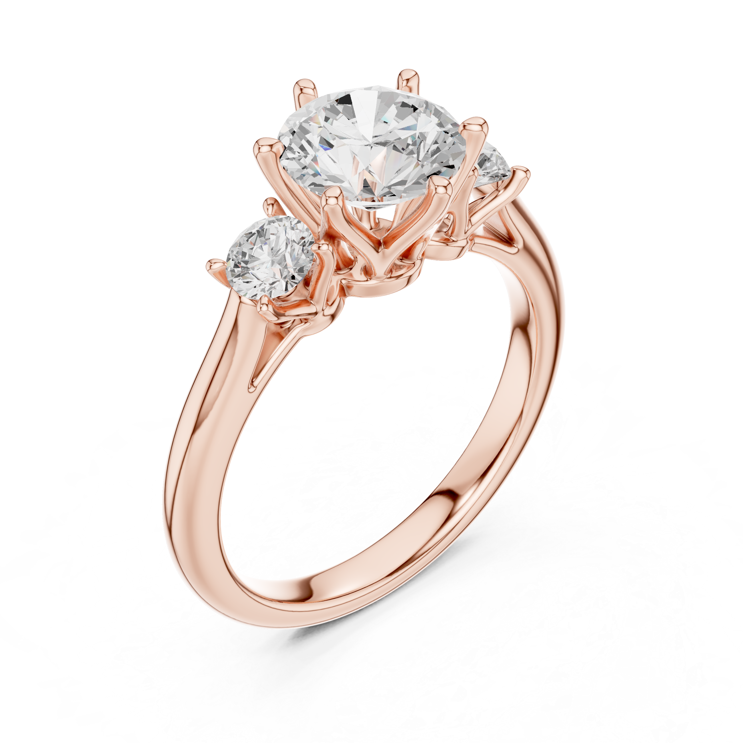 Three-Stone Round Diamond Ring