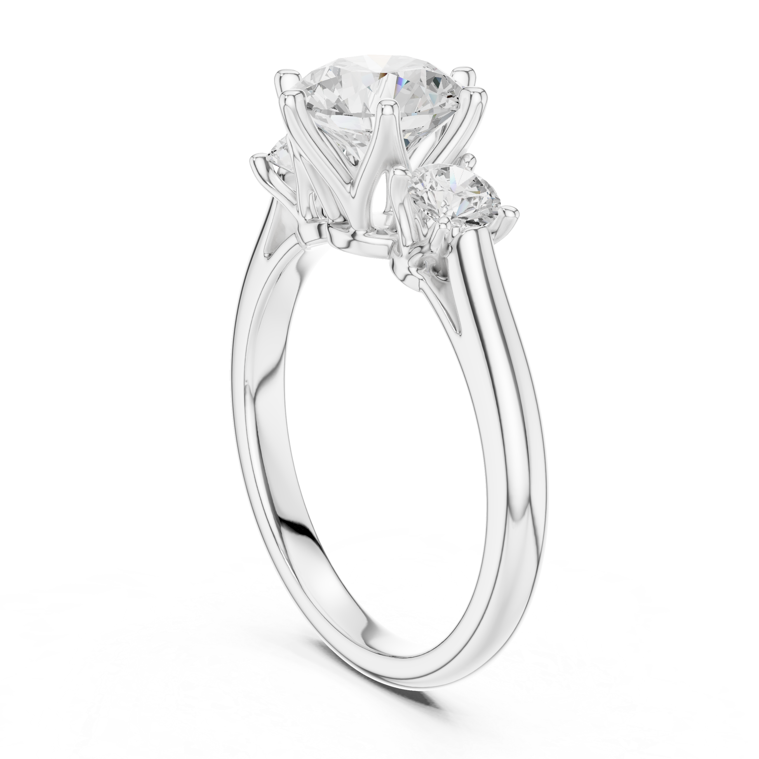 Three-Stone Round Diamond Ring