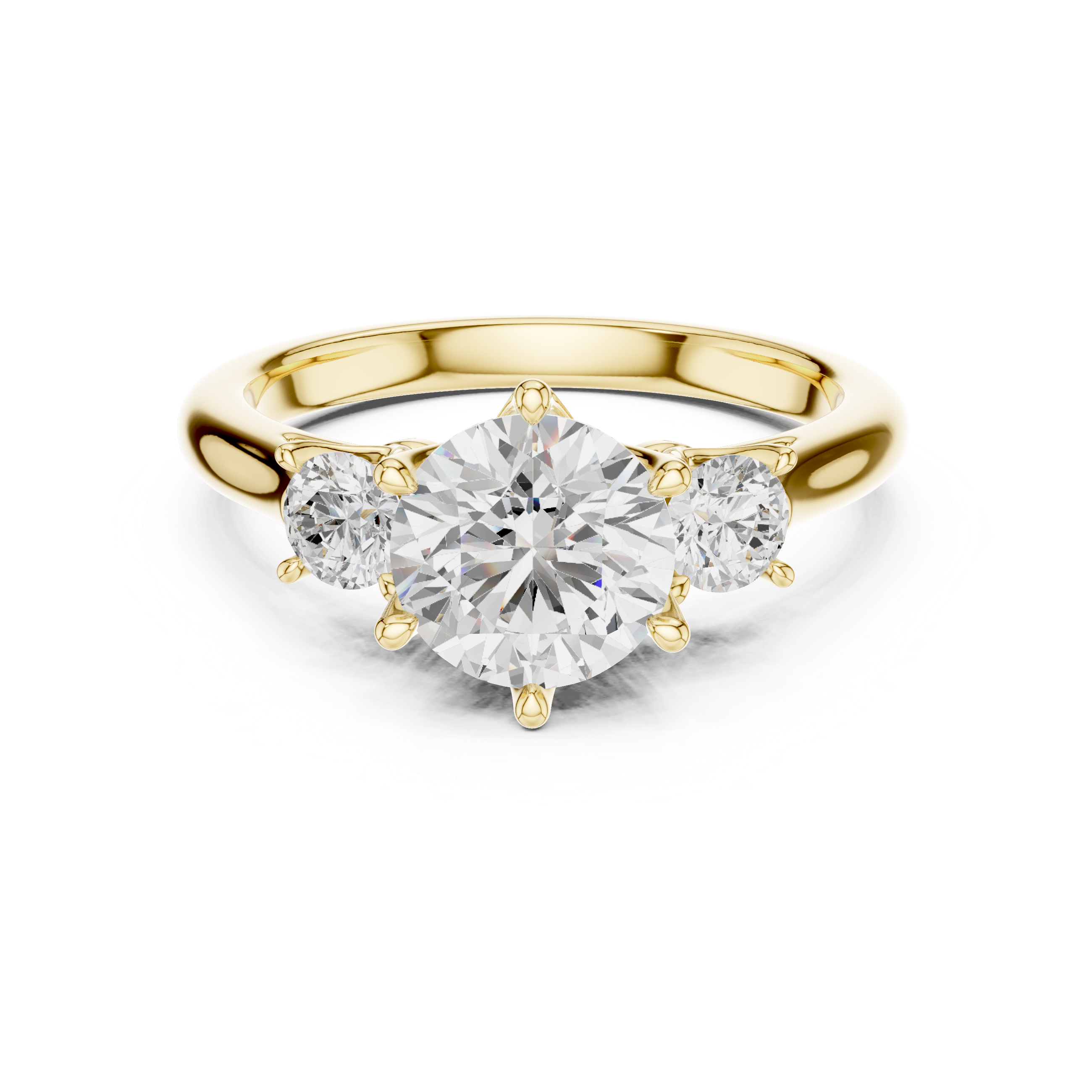 Three-Stone Round Diamond Ring