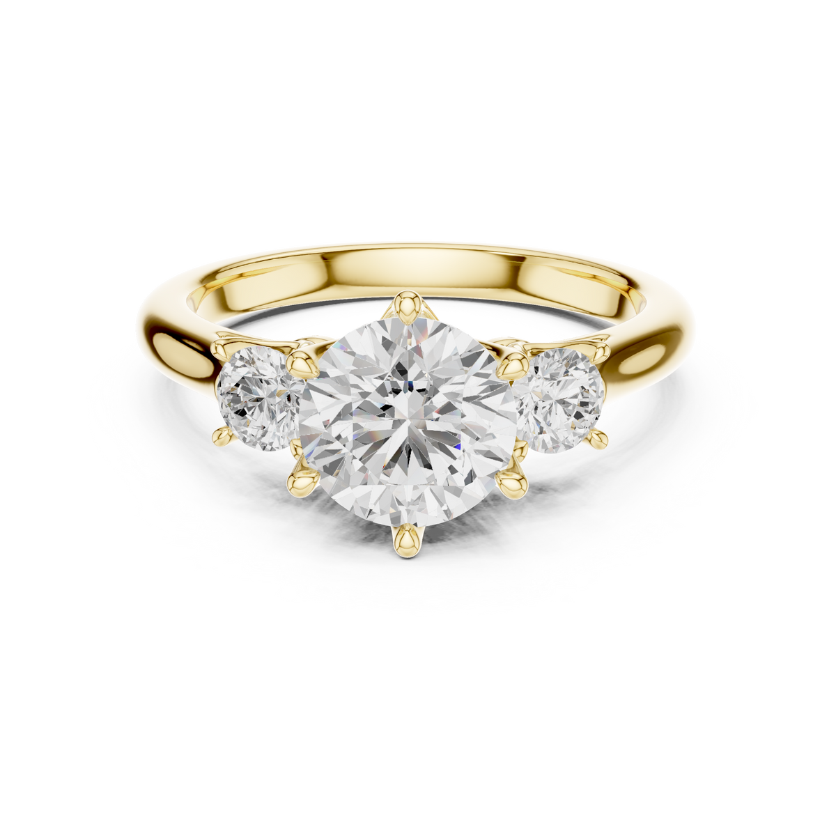Three-Stone Round Diamond Ring
