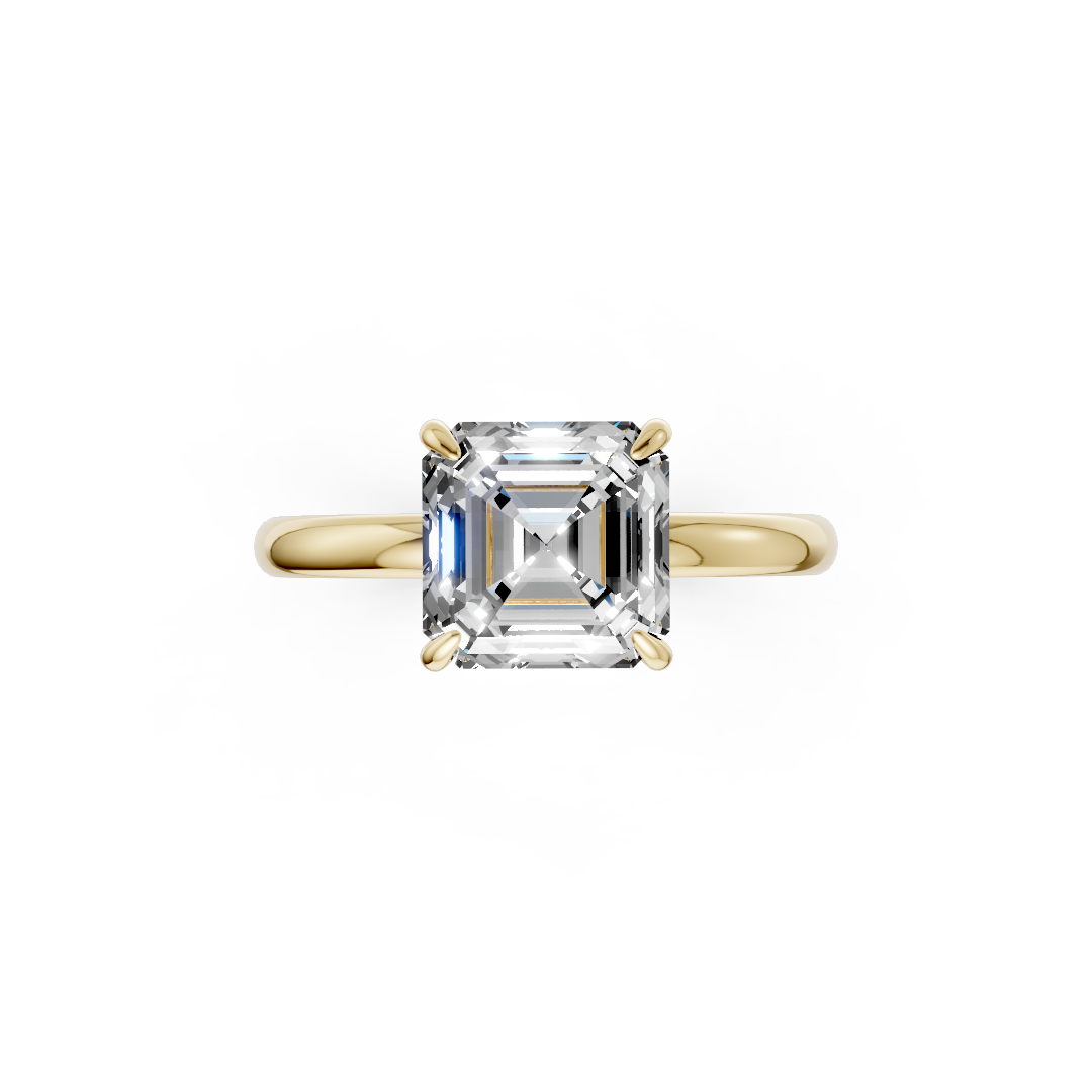 Asscher Solitaire Engagement Ring