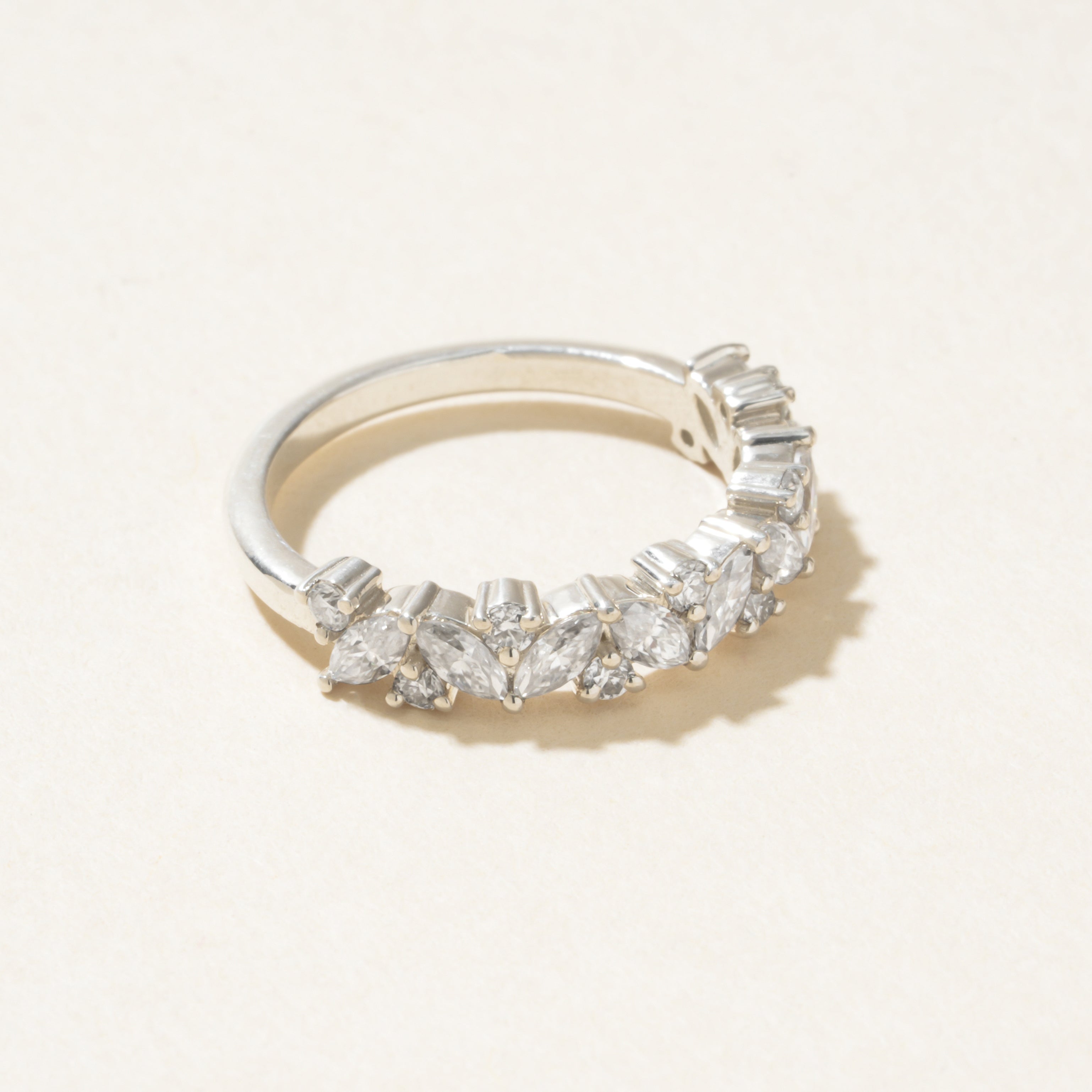 Marquise And Round Diamond Ring