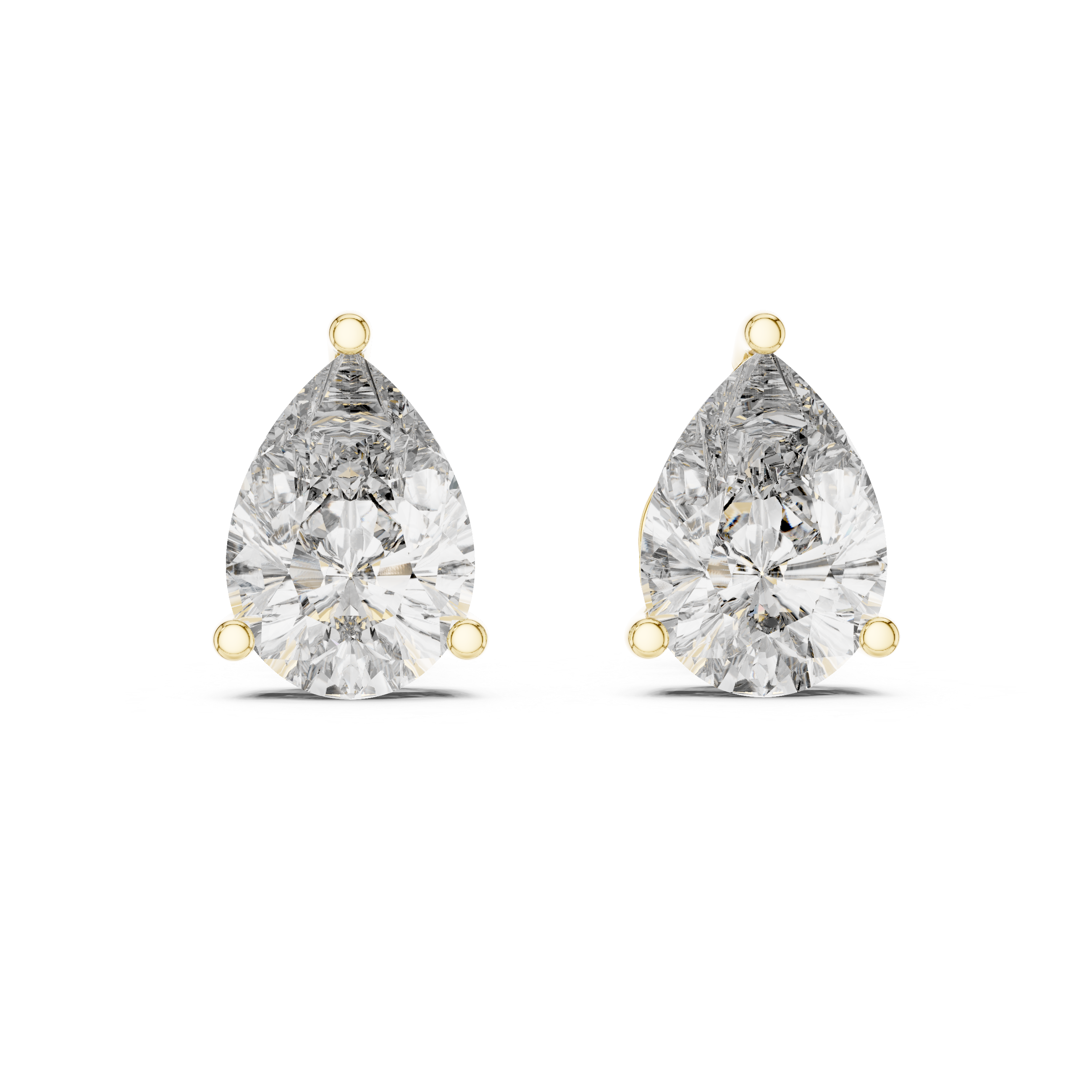 Classic Pear Cut Diamond Stud Earrings