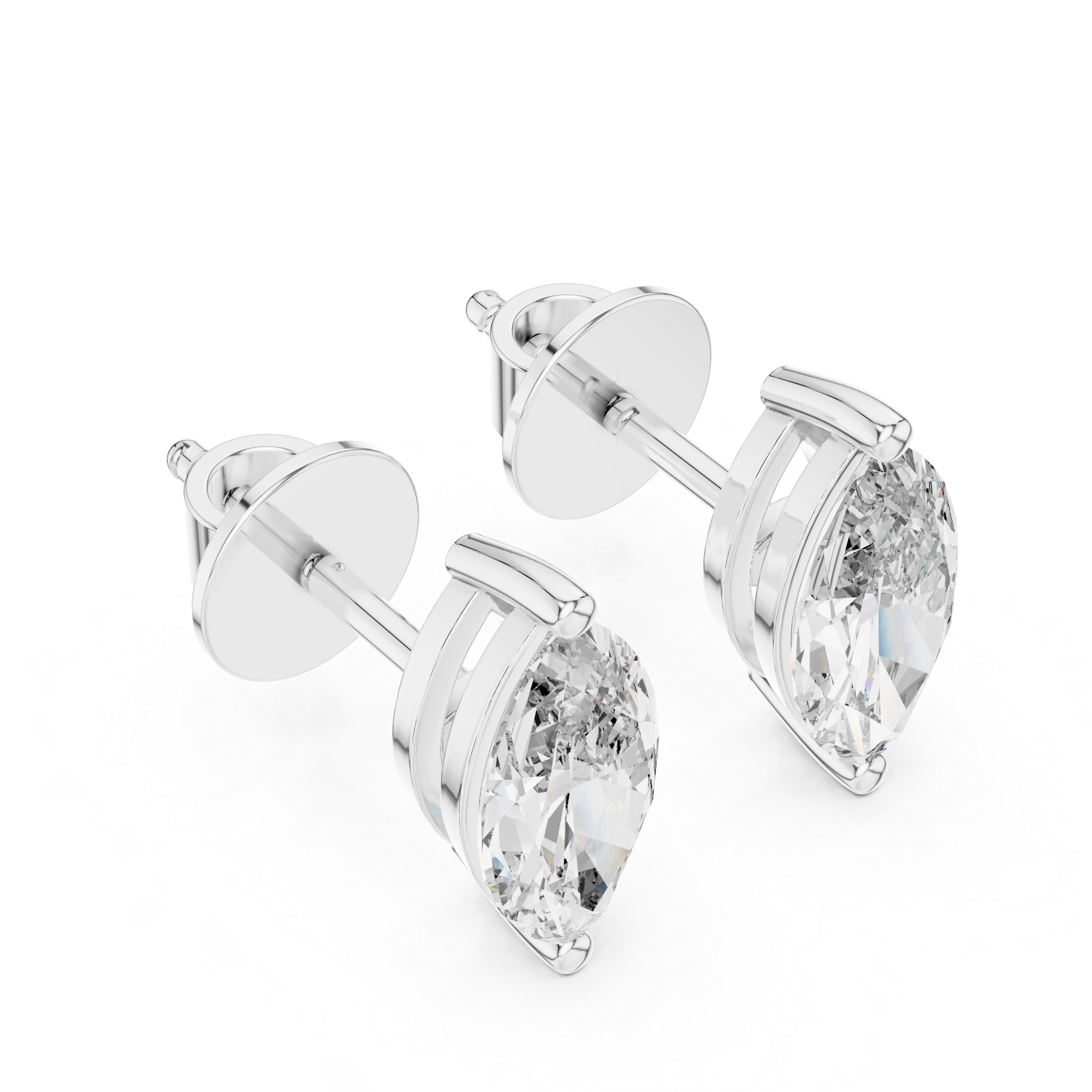 Classic Marquise Cut Diamond Stud Earrings