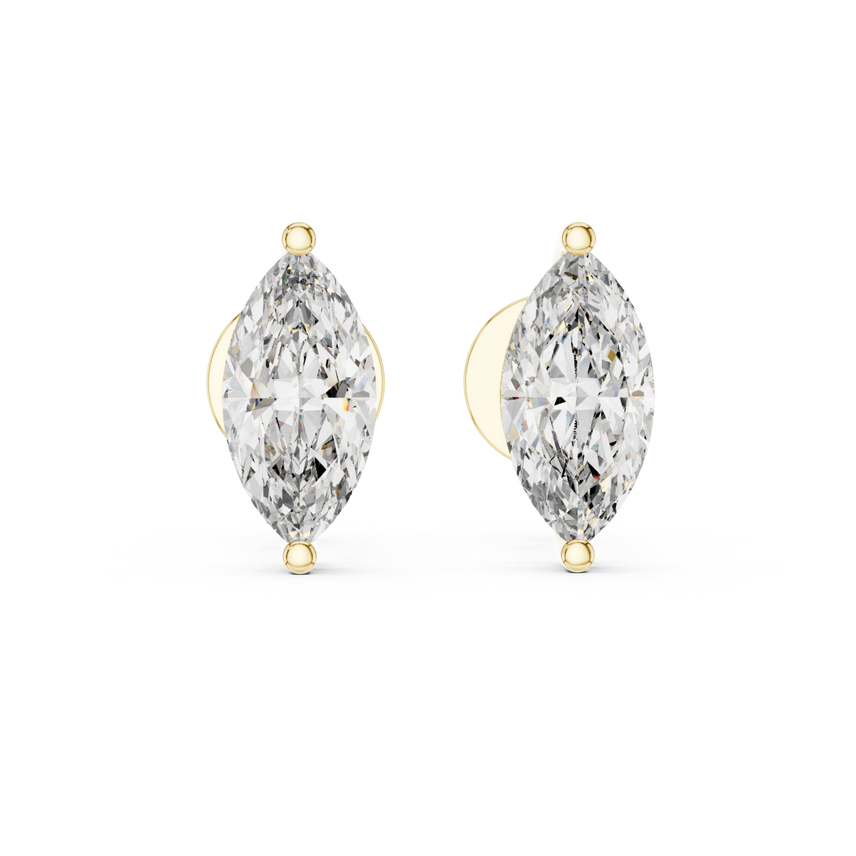 Classic Marquise Cut Diamond Stud Earrings