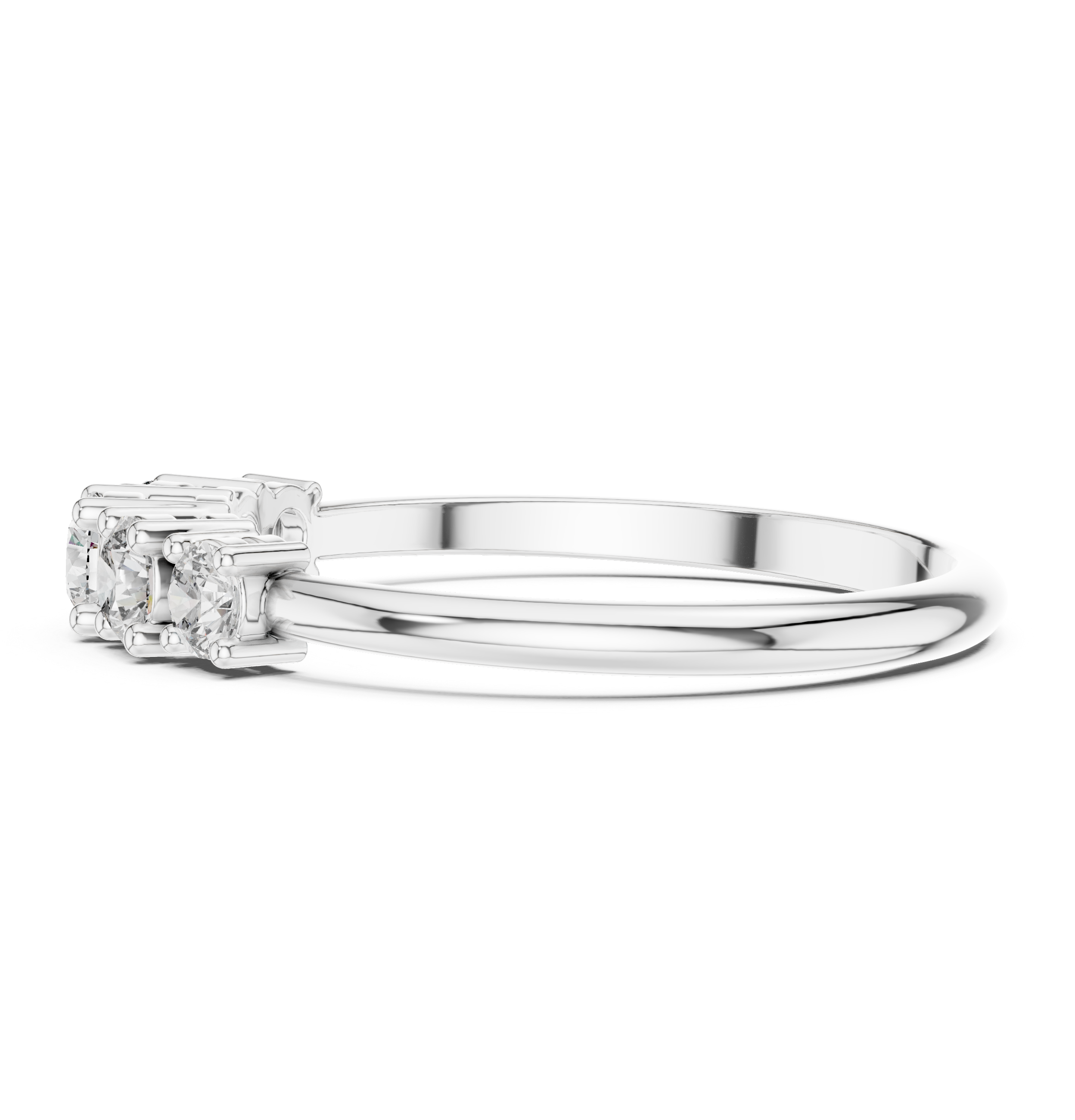 Five Stone Shared Prong Lab Diamond Statement Ring