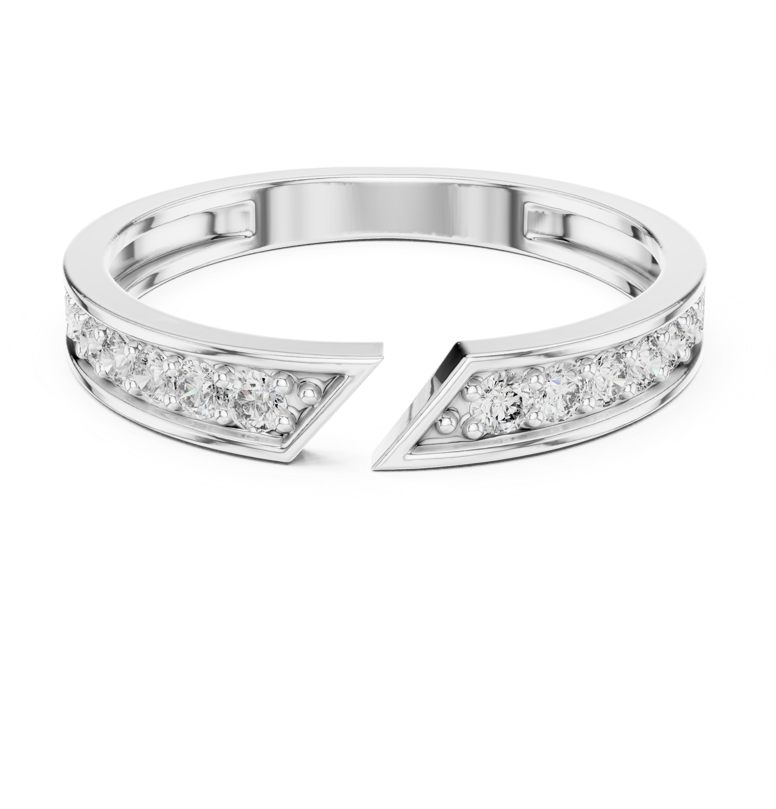 Open Gap Lab Grown Diamond Half Eternity Anniversary Band