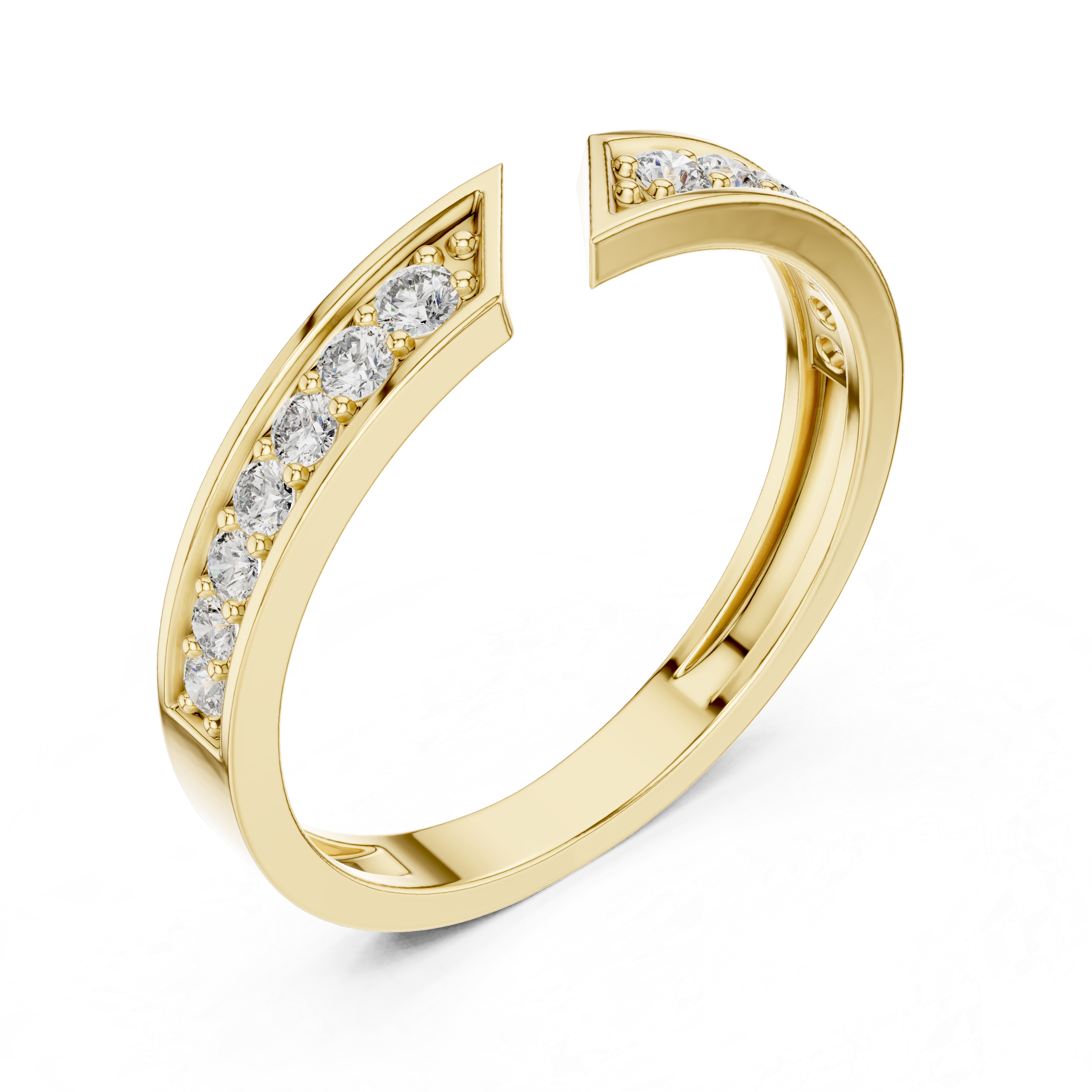 Open Gap Lab Grown Diamond Half Eternity Anniversary Band